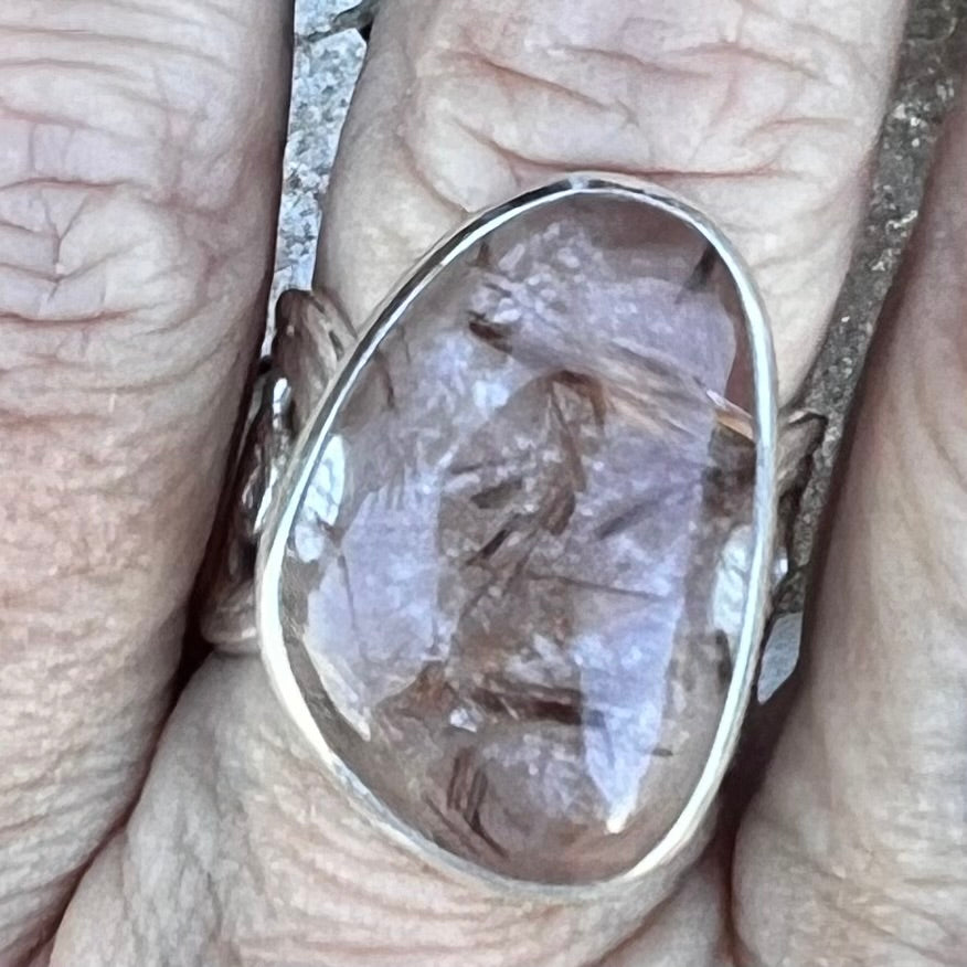 Golden Rutile ~ Sterling Silver Ring