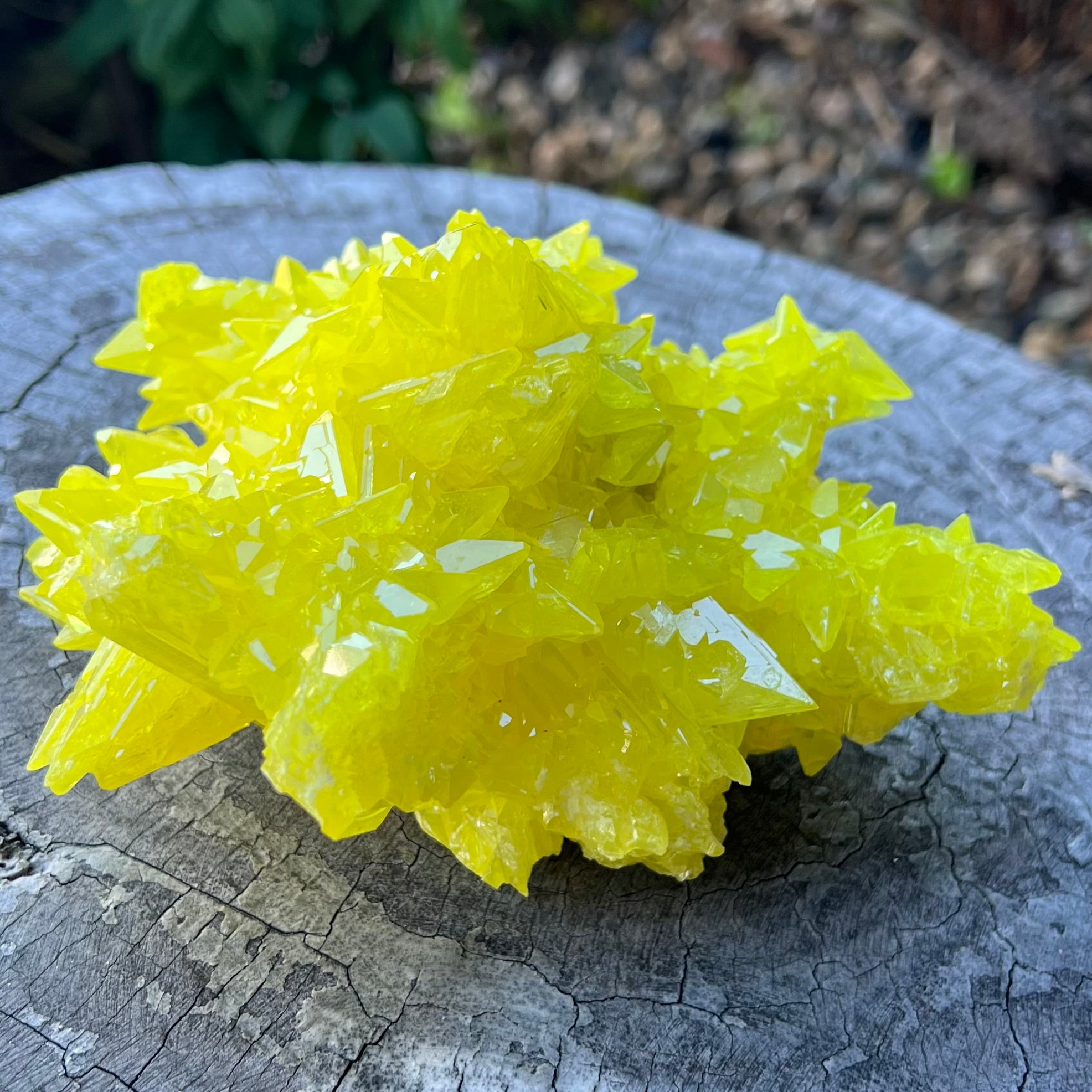 Sulphur Quartz Specimen