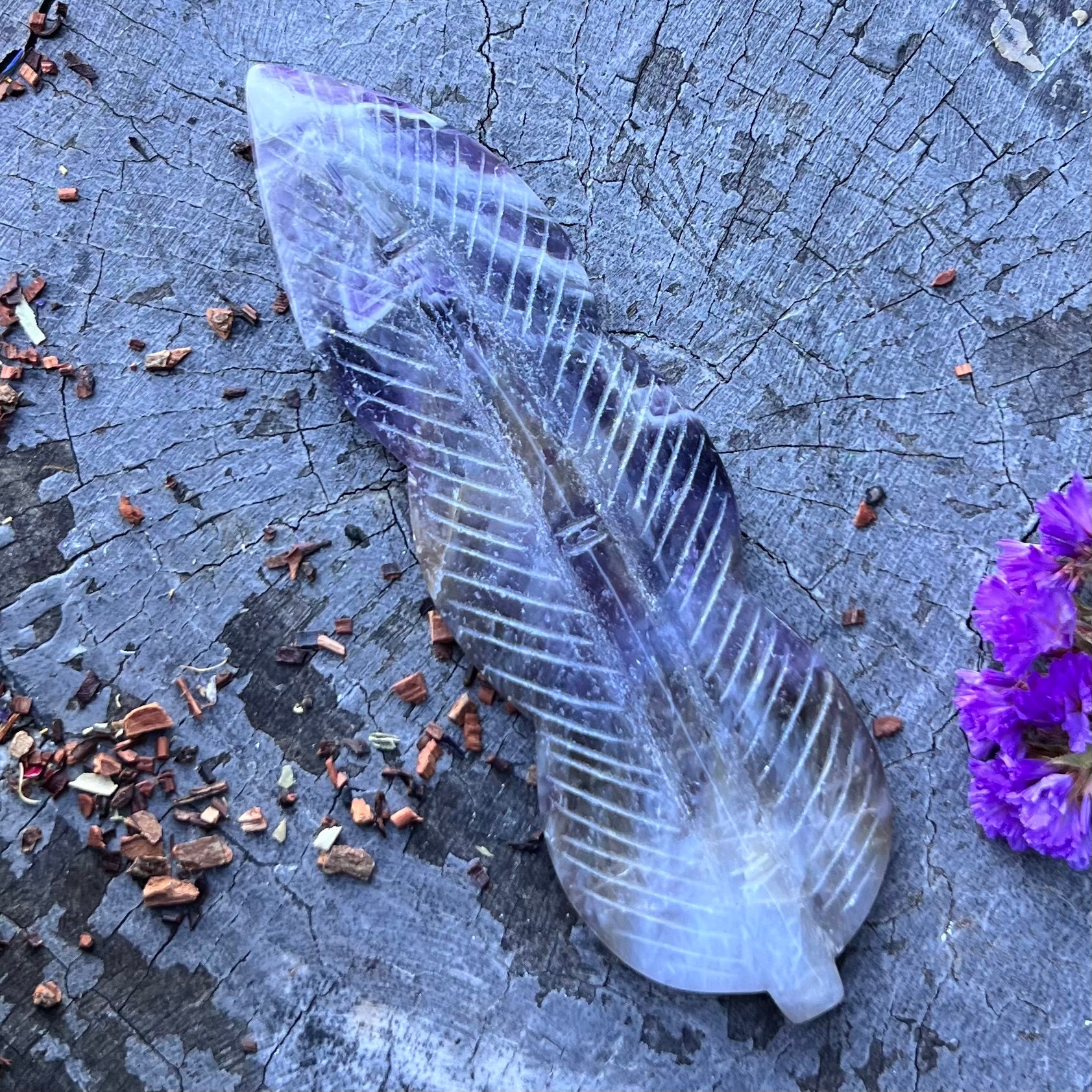 Amethyst Feather of Peace & Tranquility