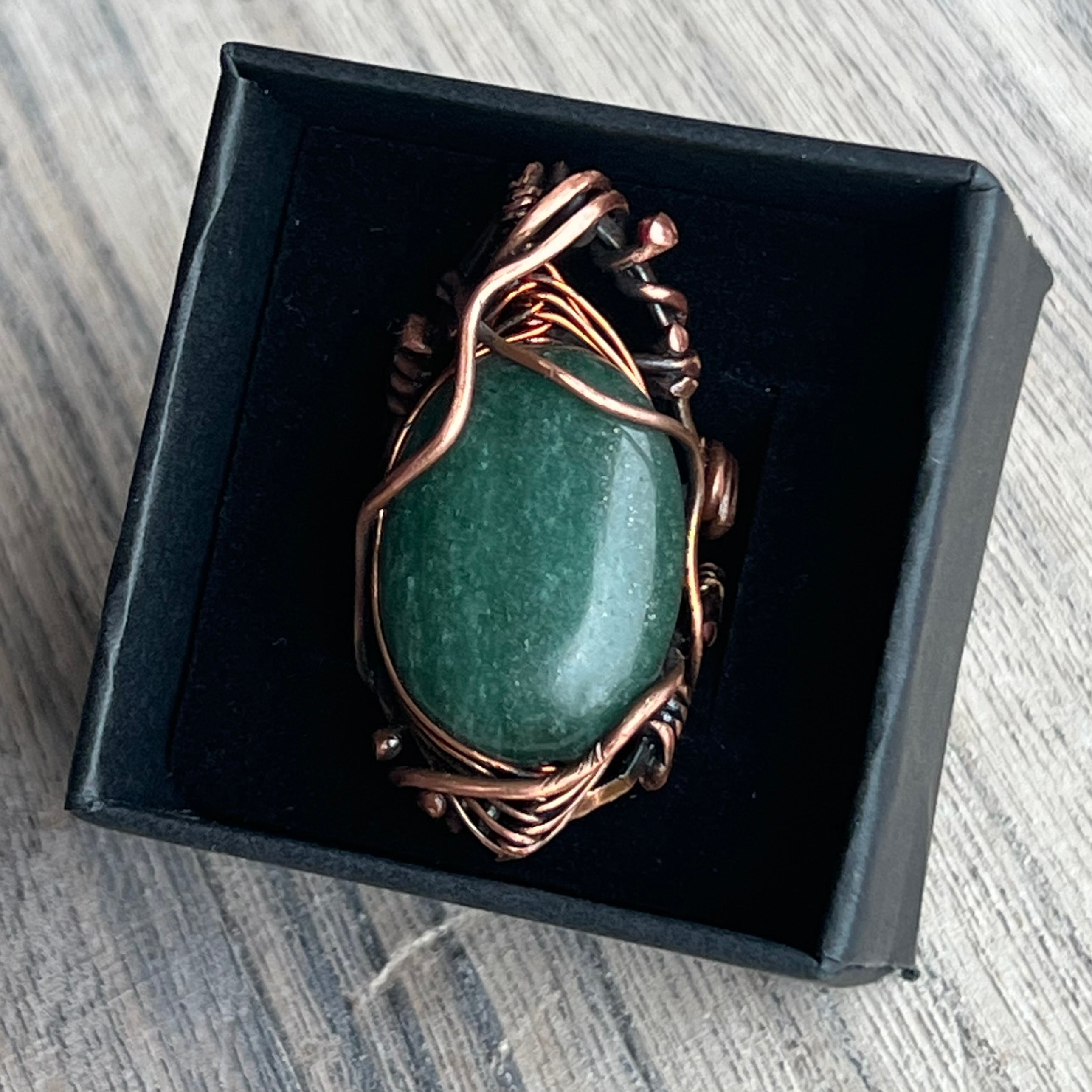 Muse Forged ~ Artesian Green Aventurine Ring ~ Size 8