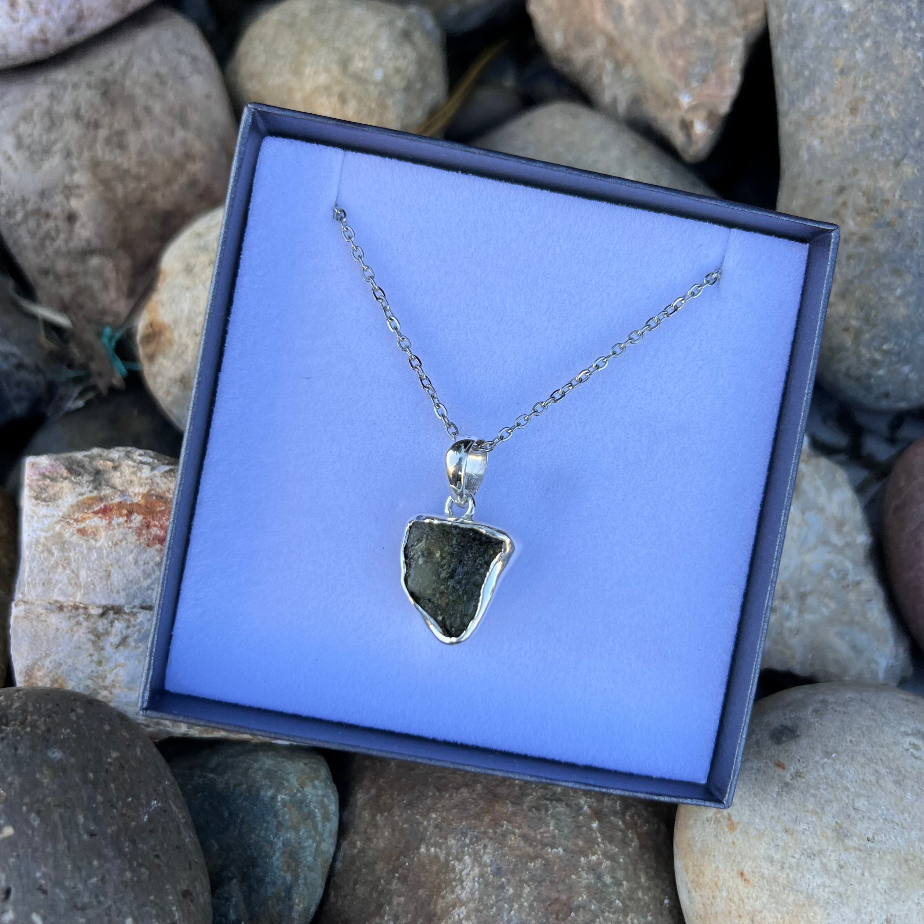 Moldavite Sterling Silver Pendant