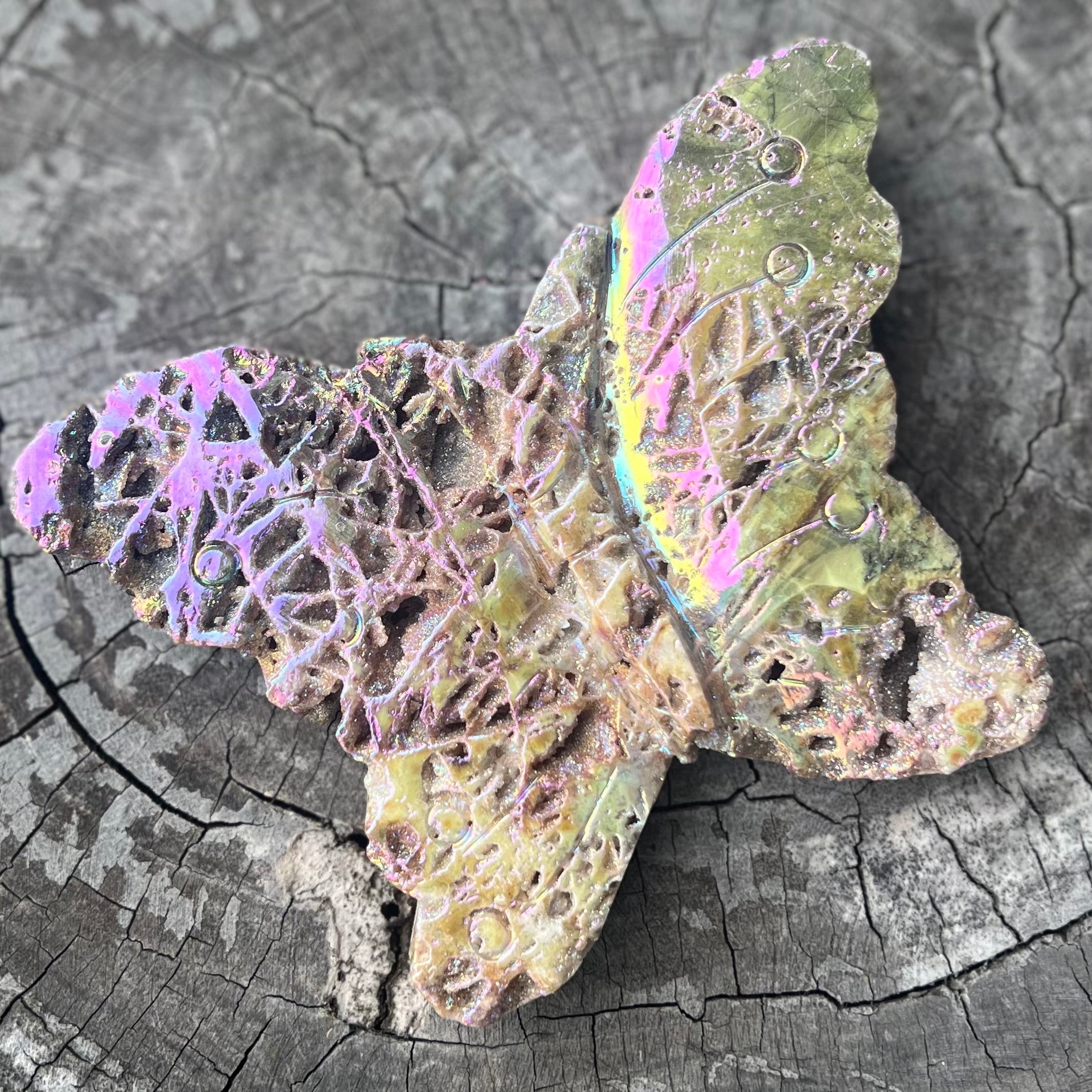 Butterfly Electroplated Sphalarite