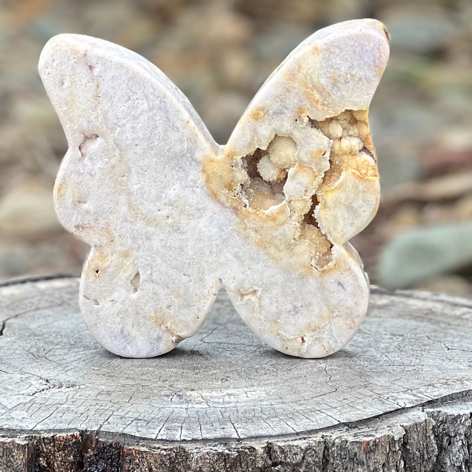 Pink Amethyst ~ Heart Healer ~ Standing Butterfly