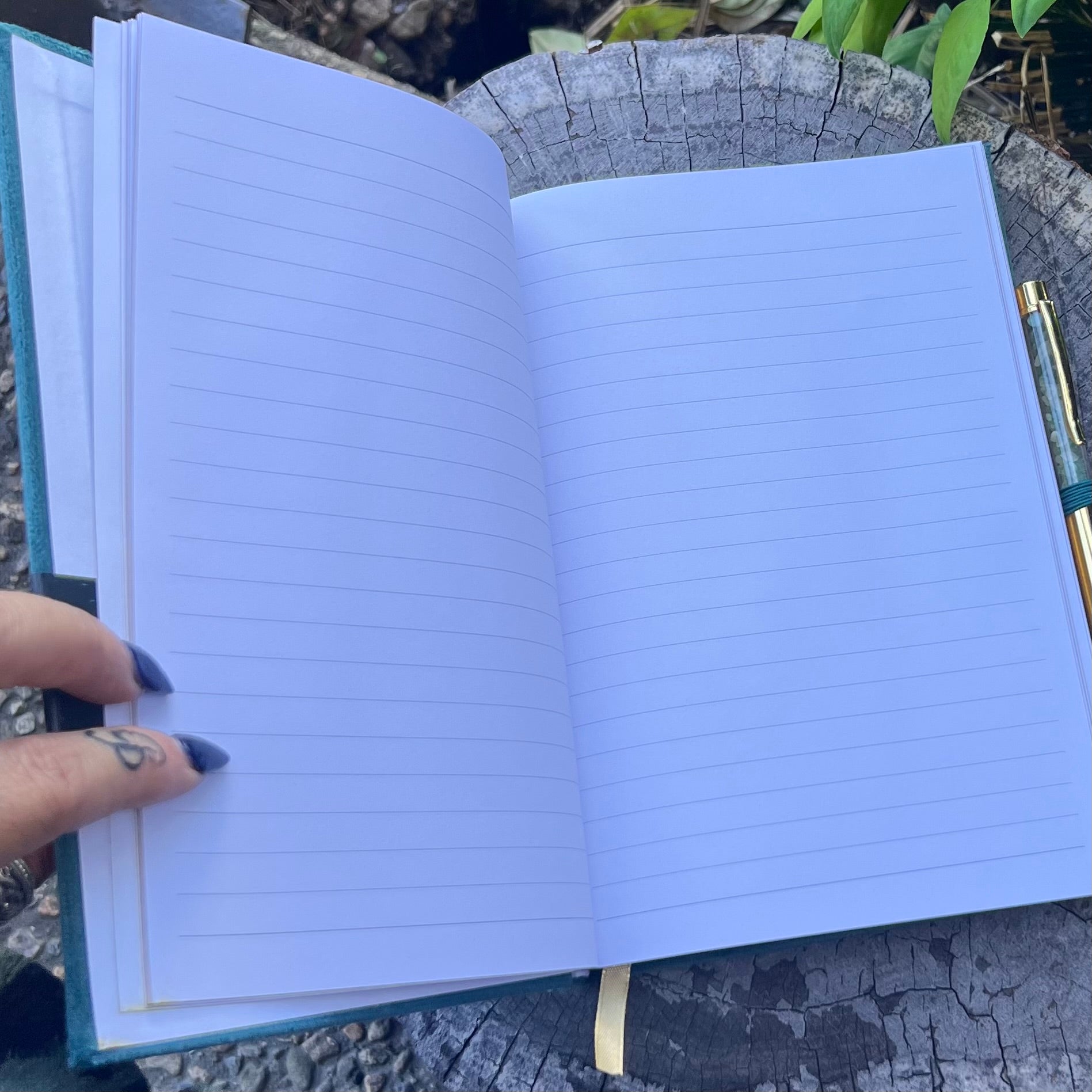 Book Of Abundance With Green Aventurine Crystal Pen