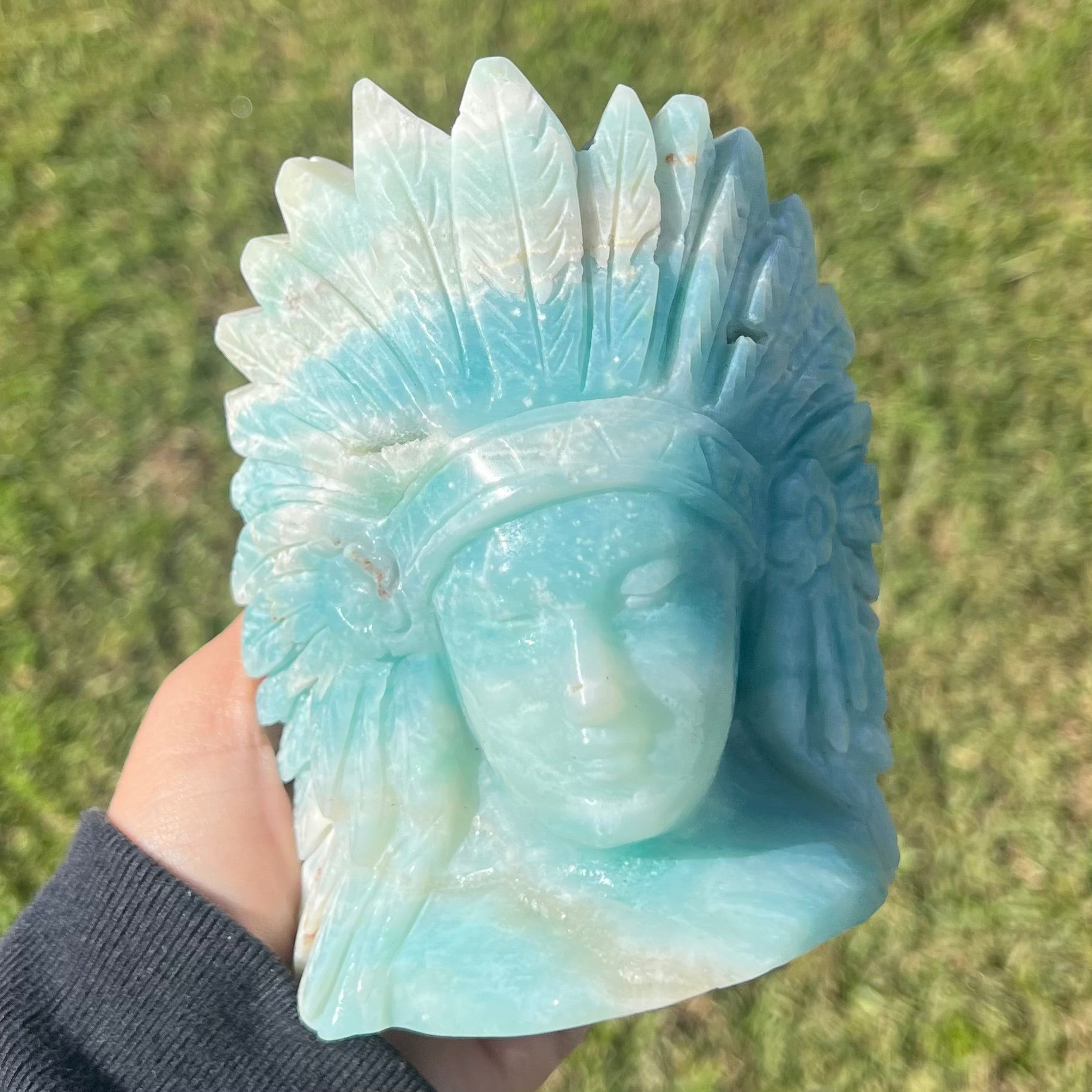 Caribbean Calcite Chief Carving