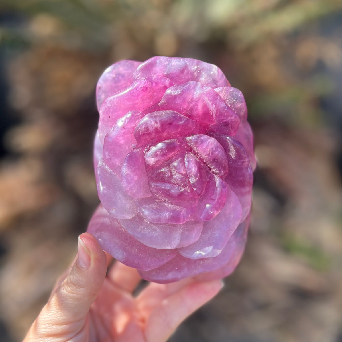 Purple Fluorite Rose