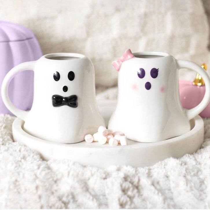 Mr Boo & Mrs Boo ~ Halloween Ghost Mug Set
