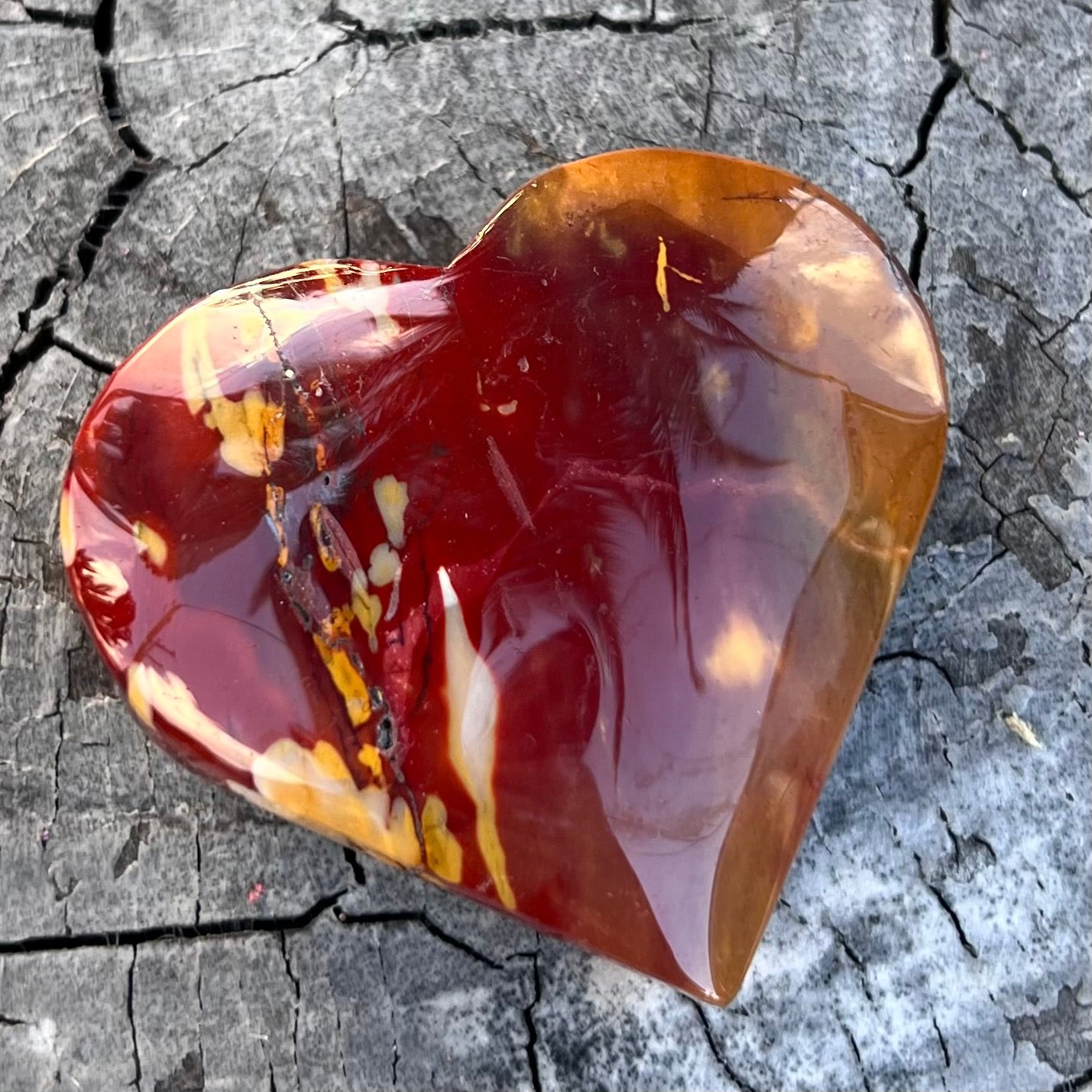 Mookaite Heart Carving