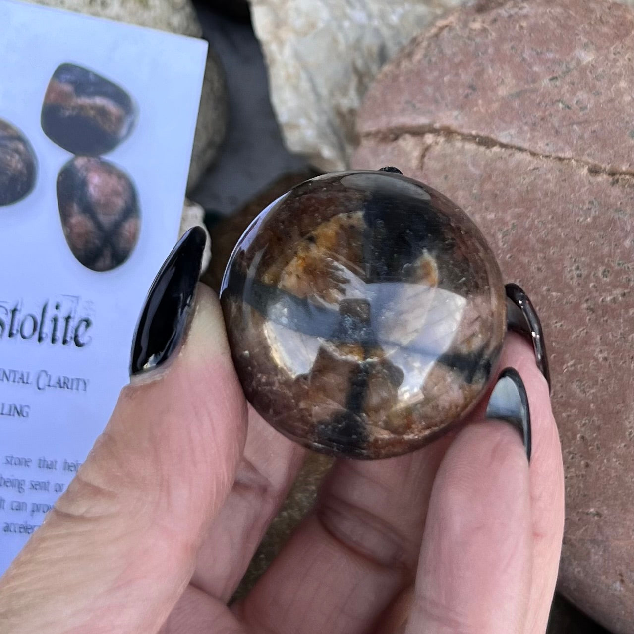 Chiastolite Protection Sphere