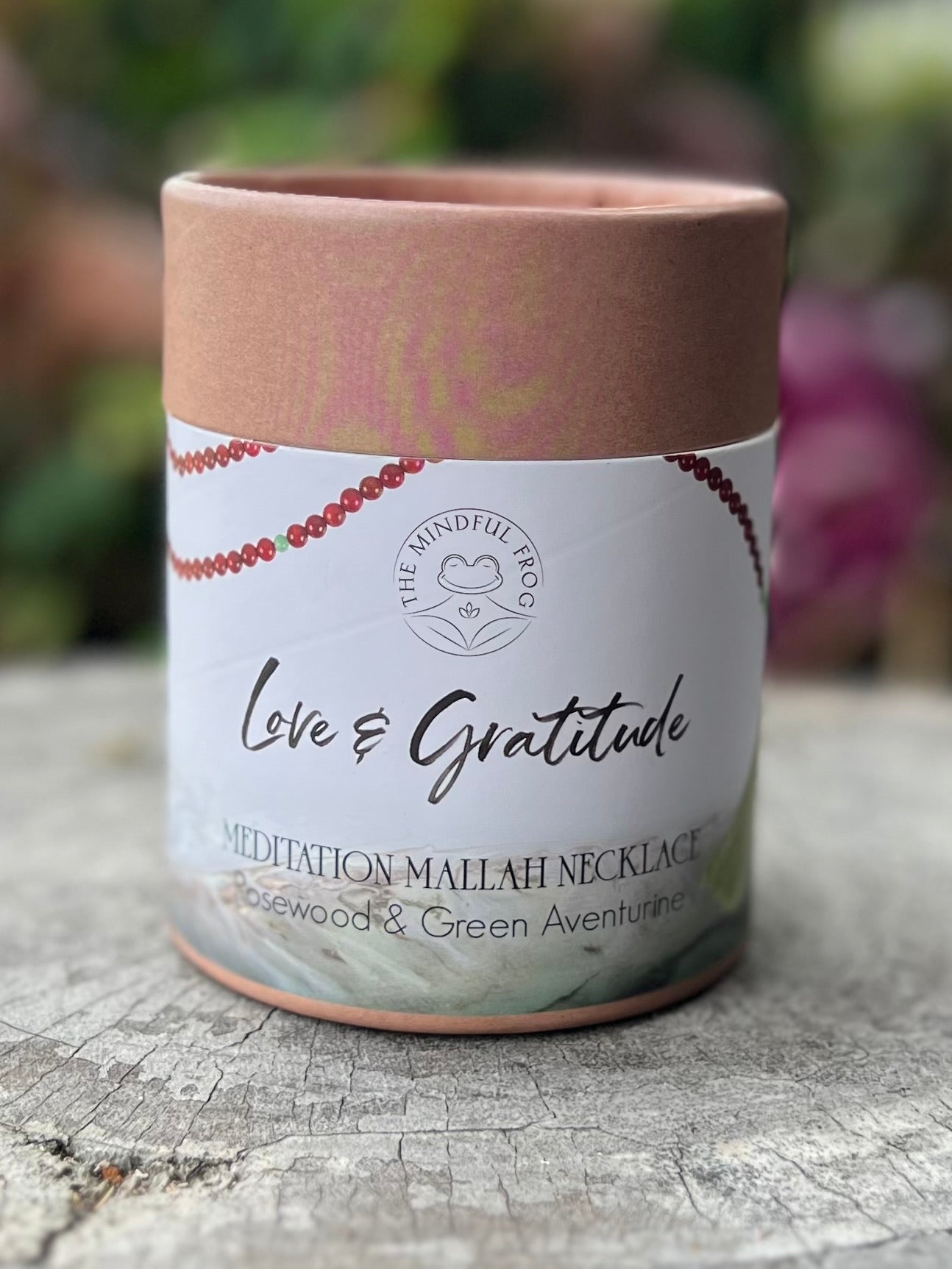 Love and Gratitude ~ Rosewood and Green Aventurine ~ Meditation Necklace