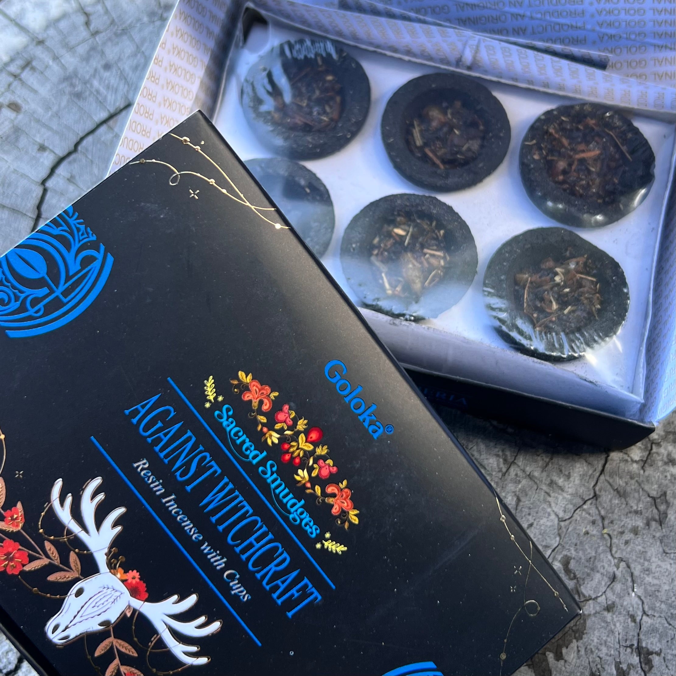 Sacred Smudges Against Witchcraft ~ Resin Incense Cups