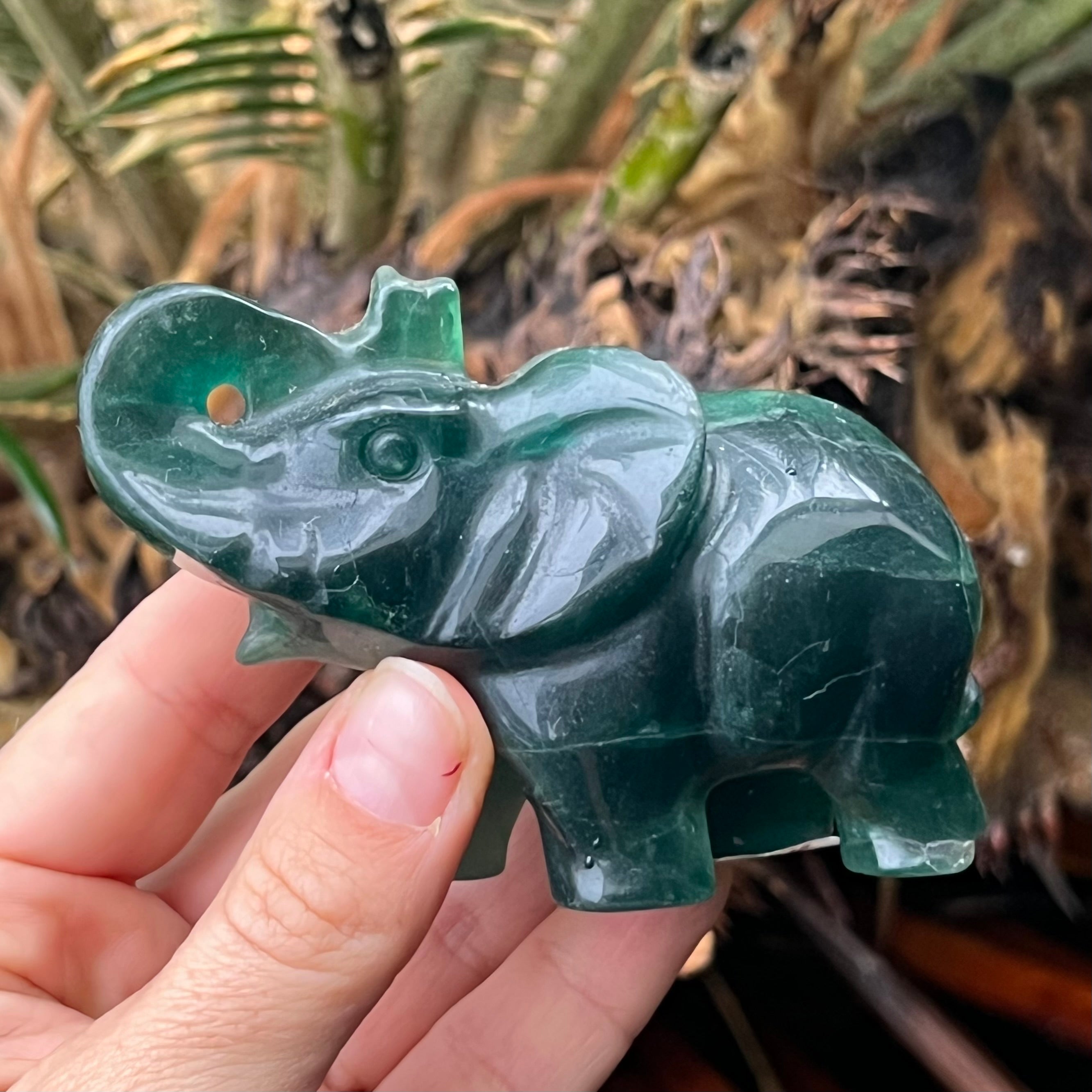 Lucky Elephant ~ Green Fluorite