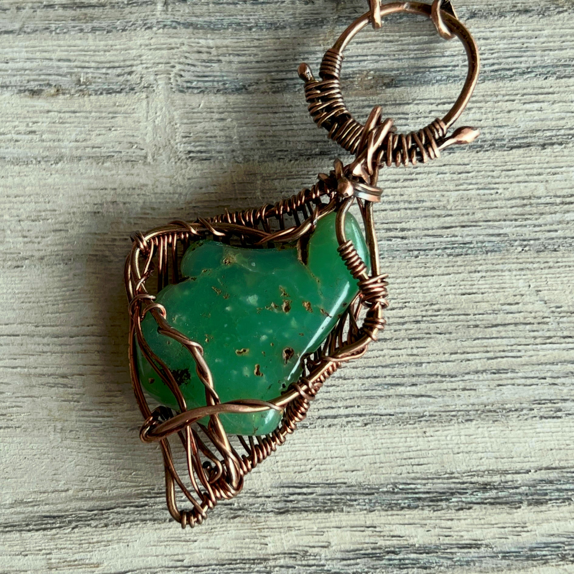 Muse Forged ~ Artesian Chrysoprase Necklace