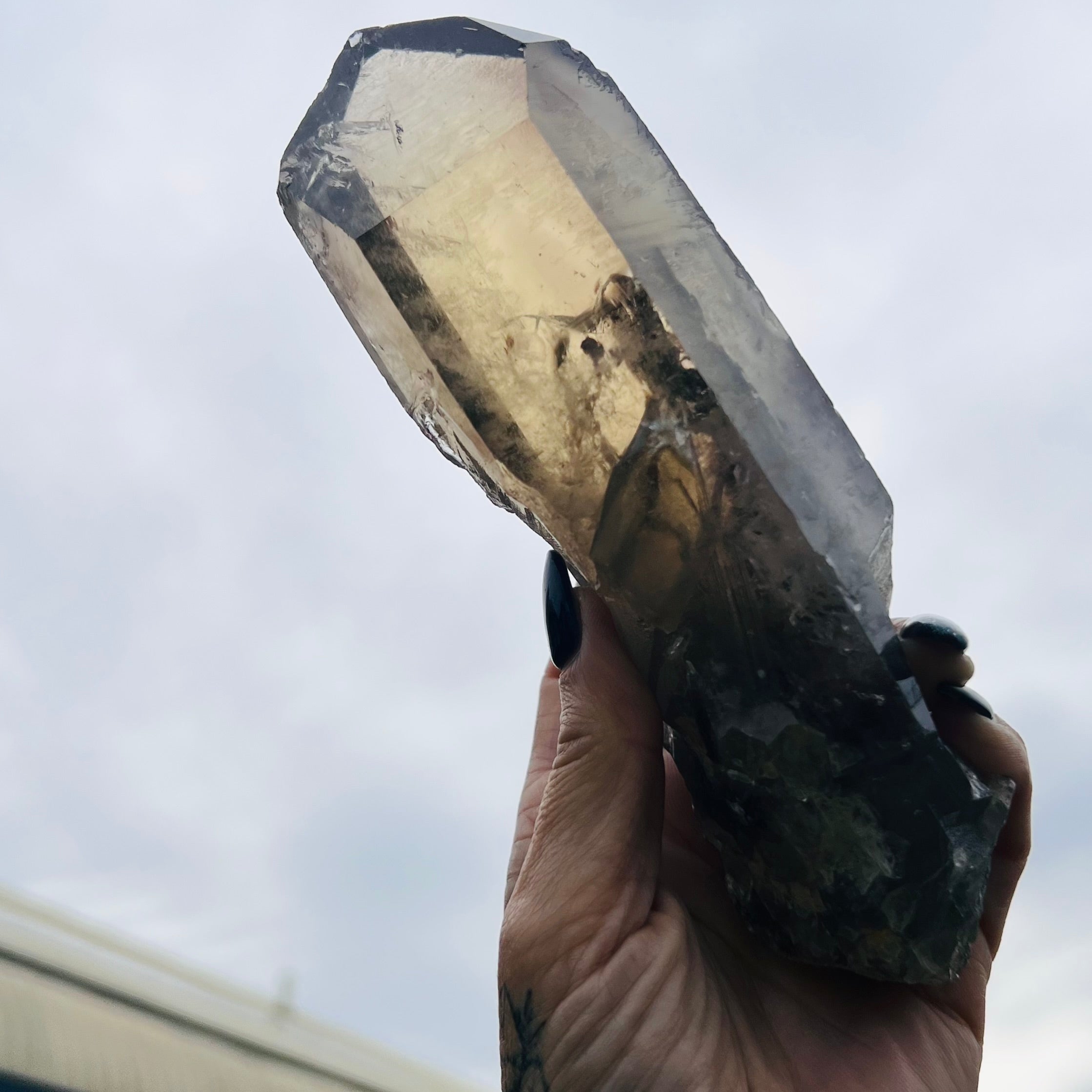 Smokey Quartz Semi Raw Lumerian Healing Wand Point