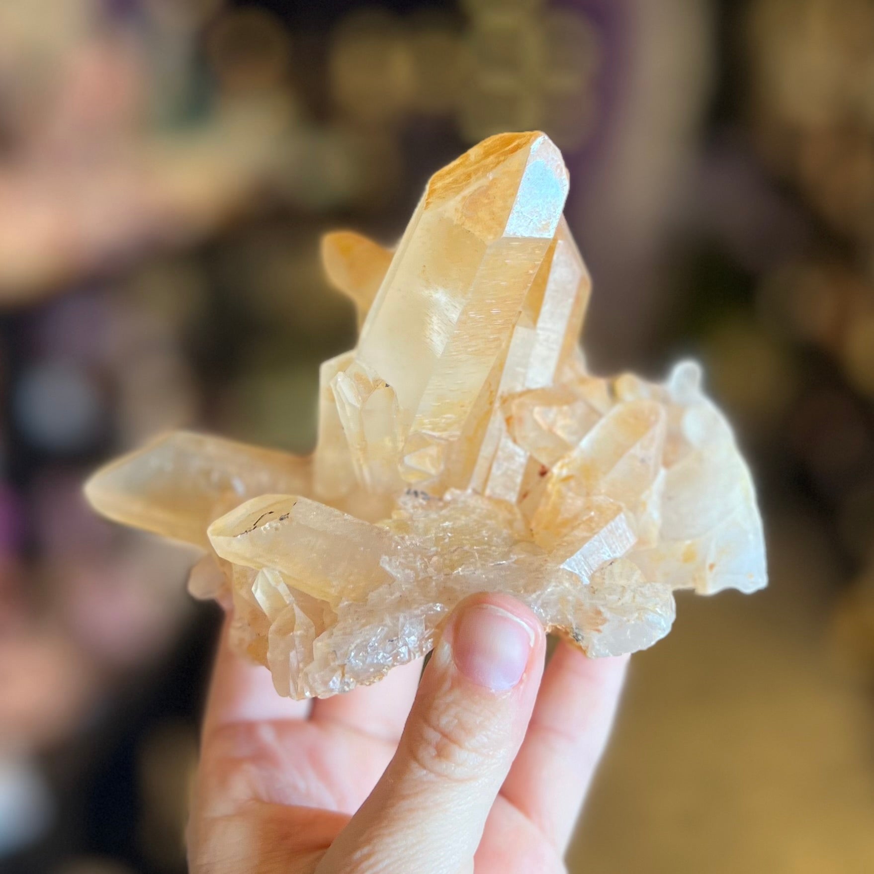 Tangerine Quartz Natural Raw Cluster