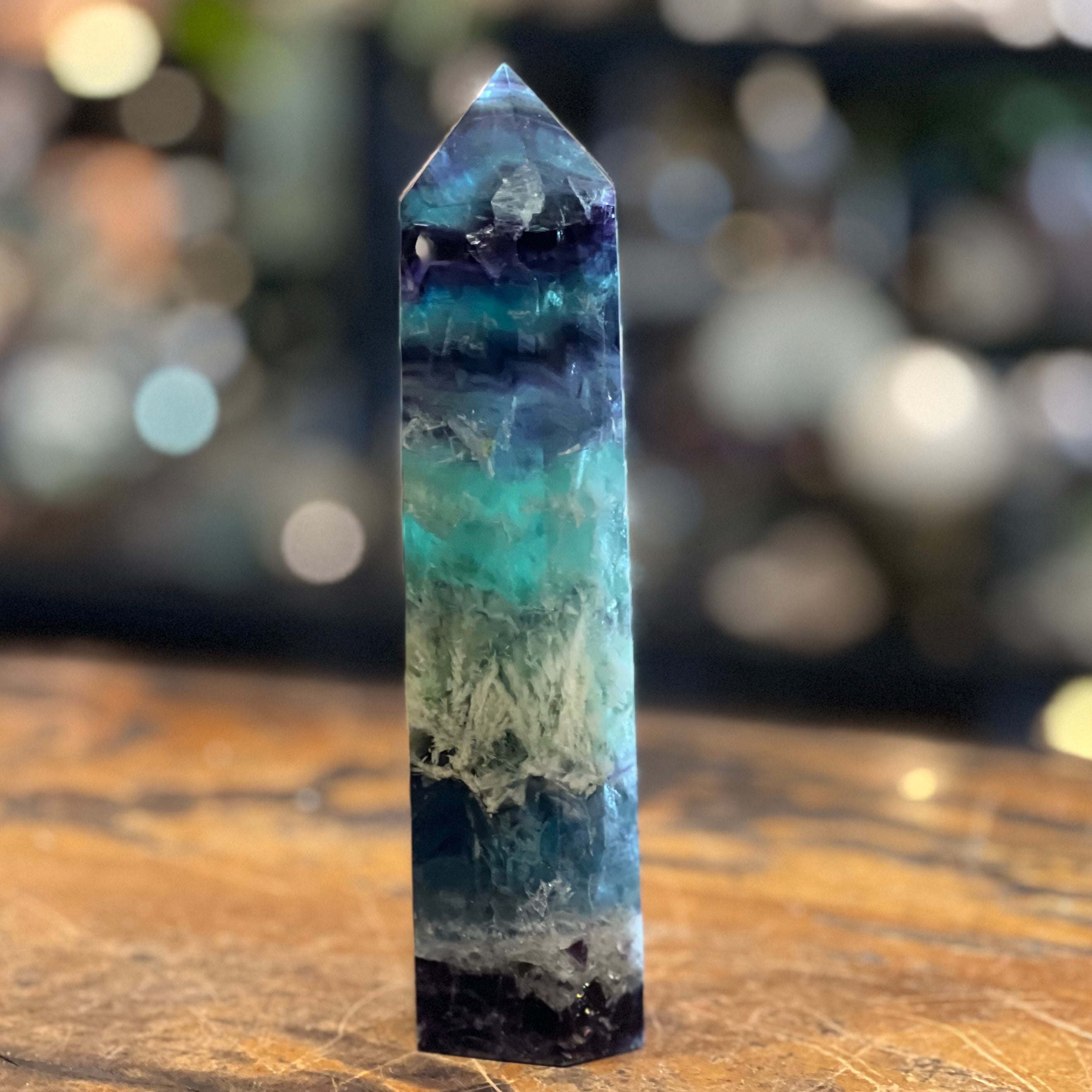 Rainbow Snowflake Fluorite Generator Point
