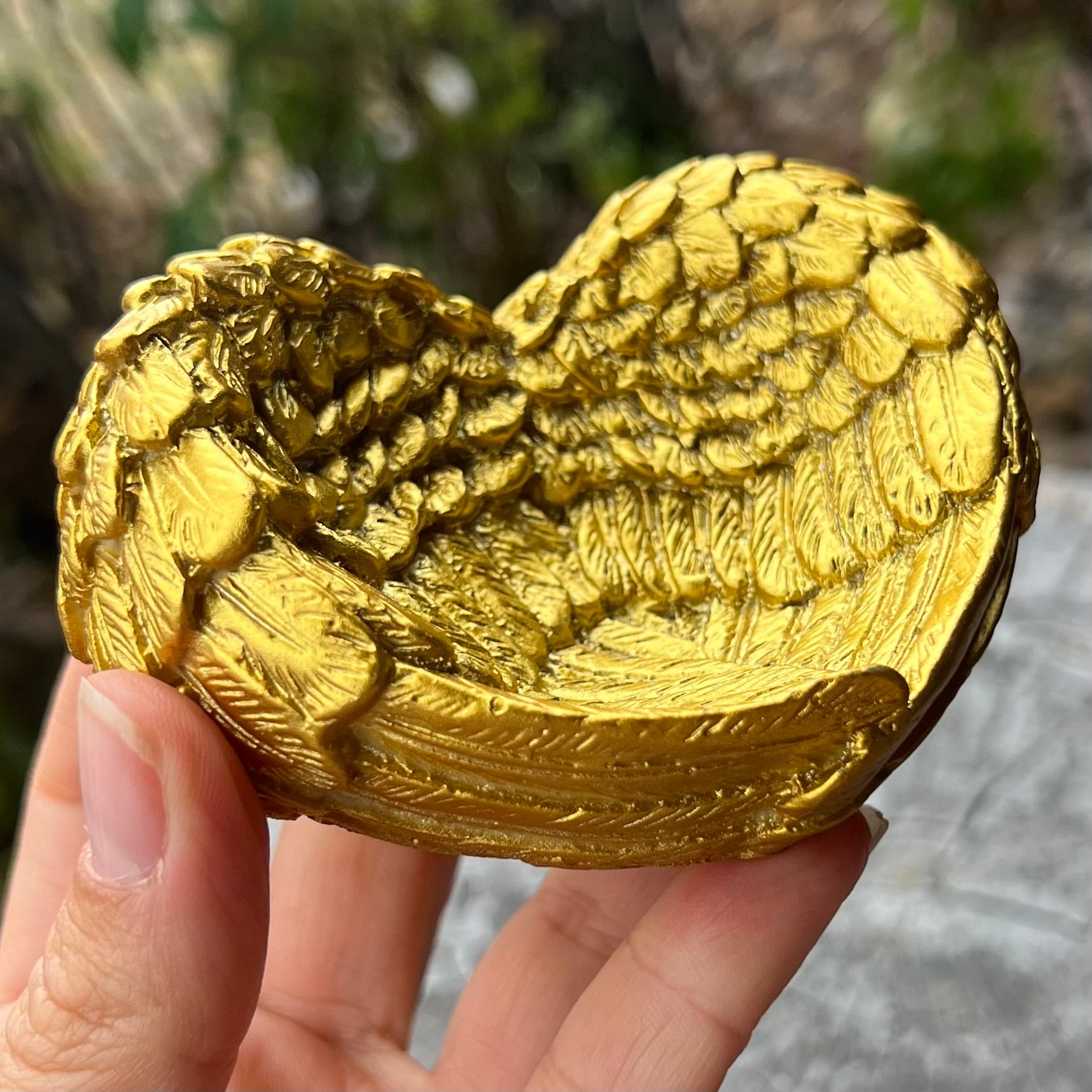 Angel Wing Trinket Bowl ~ Gold