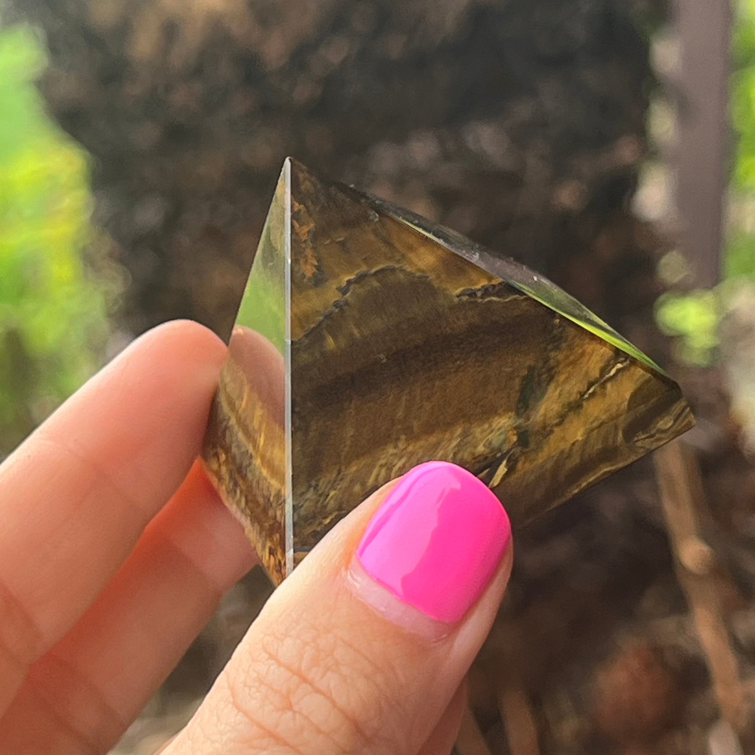 Tiger Eye Pyramid