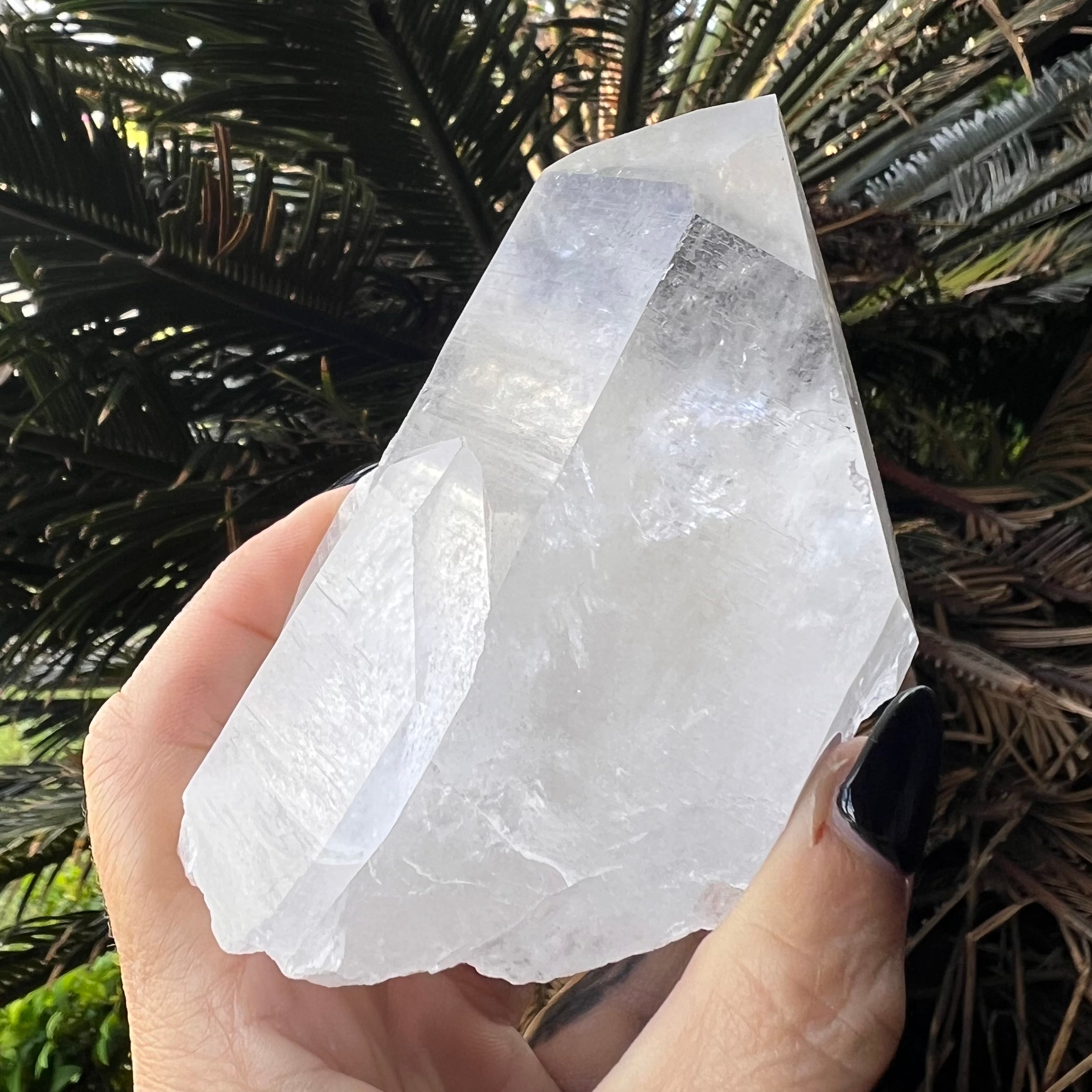 Clear Quartz Semi Raw Point