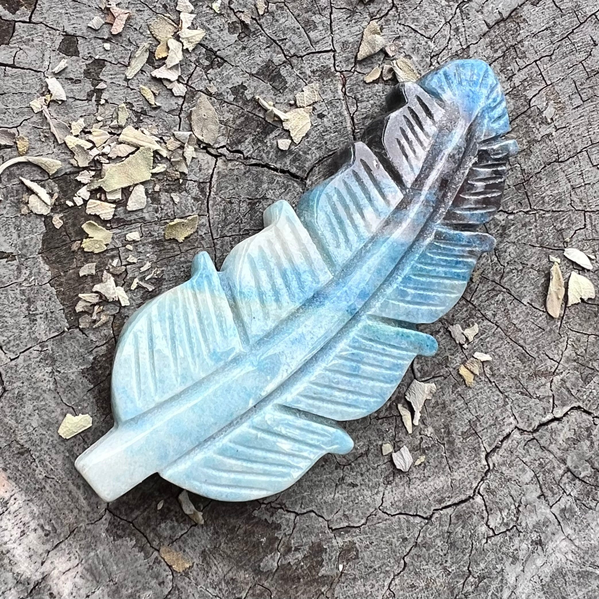 Trollite Feather Carving