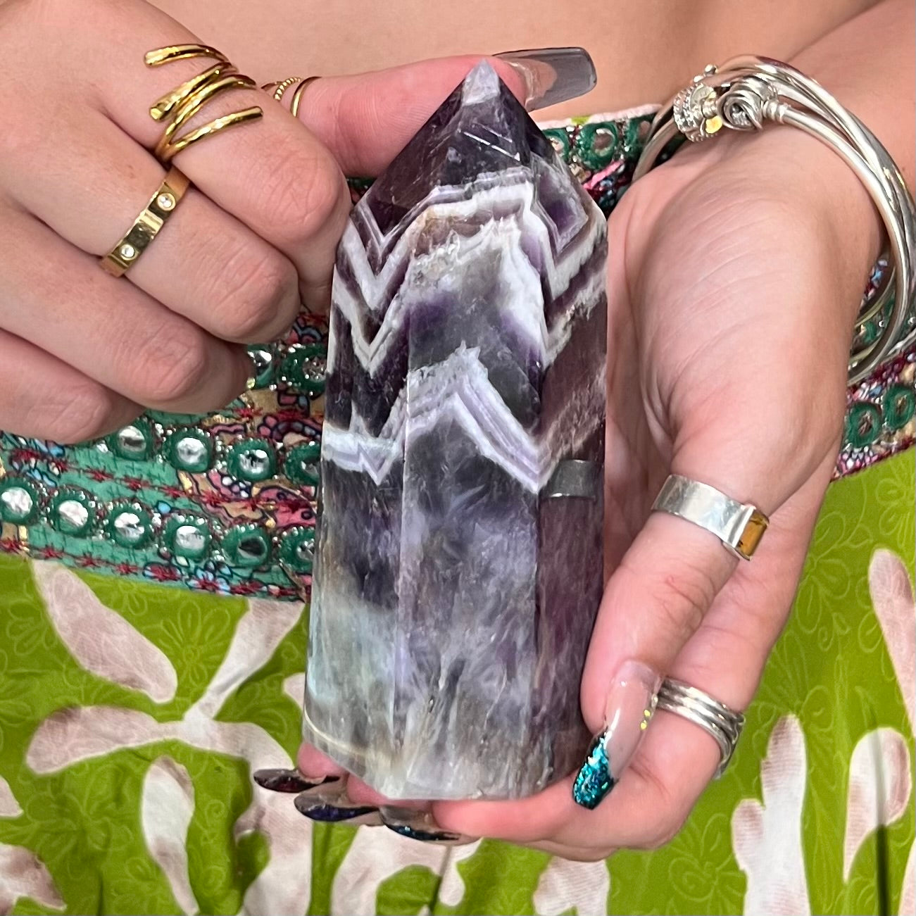Chevron Amethyst Tower