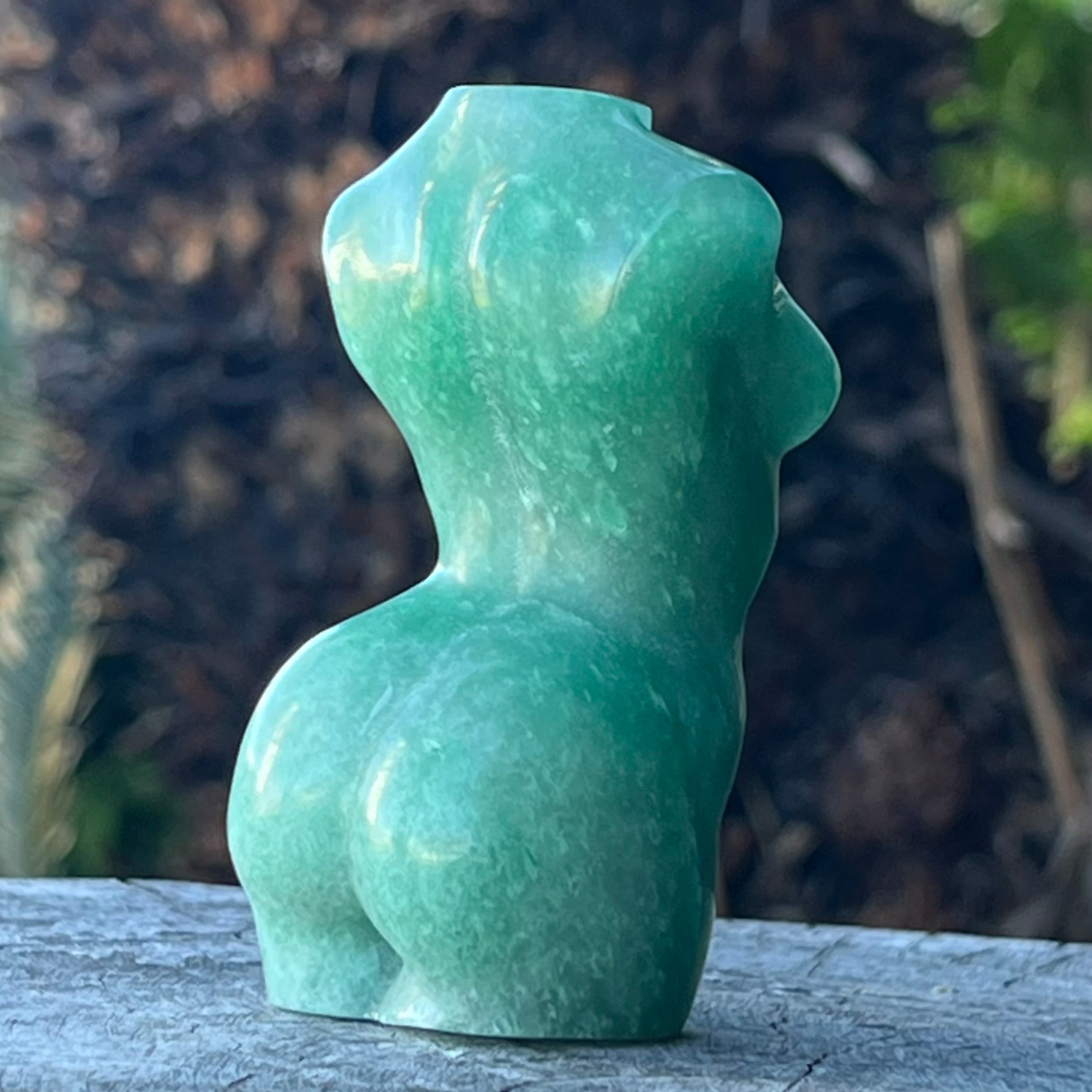 Green Aventurine Woman Lady Body Carving