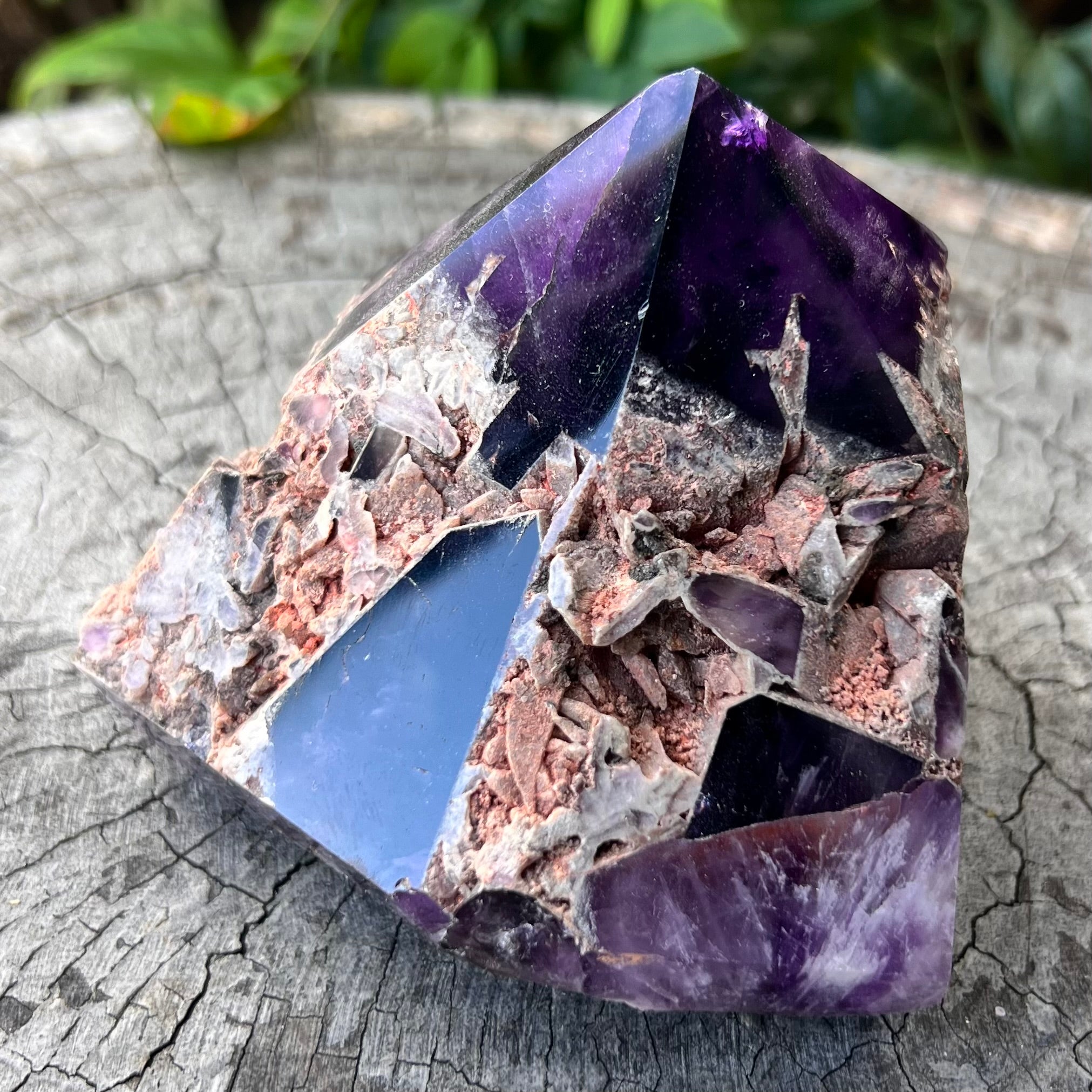 Semi Raw Amethyst Point
