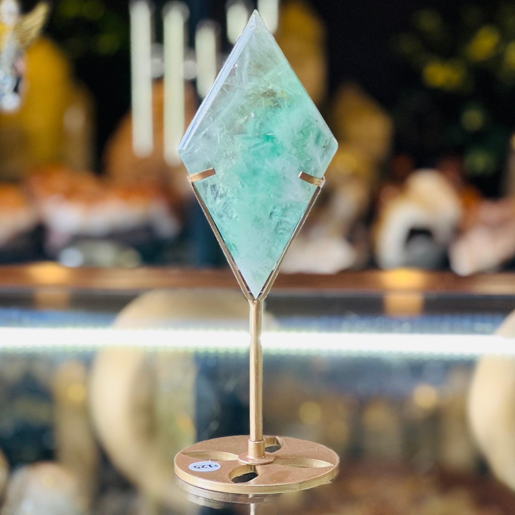 Fluorite Diamond Slab on Stand