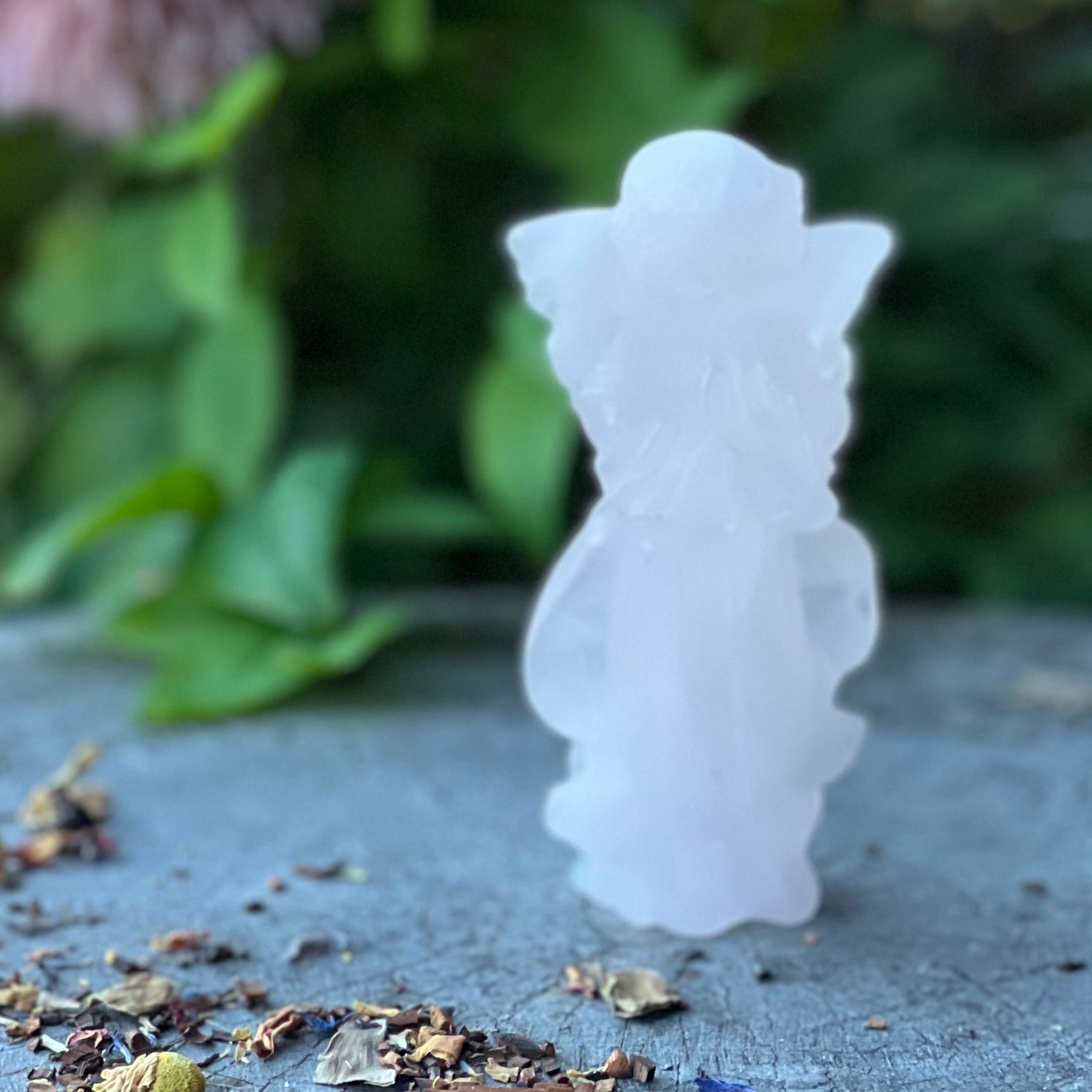 Memorial Angel ~ Rose Quartz Carving
