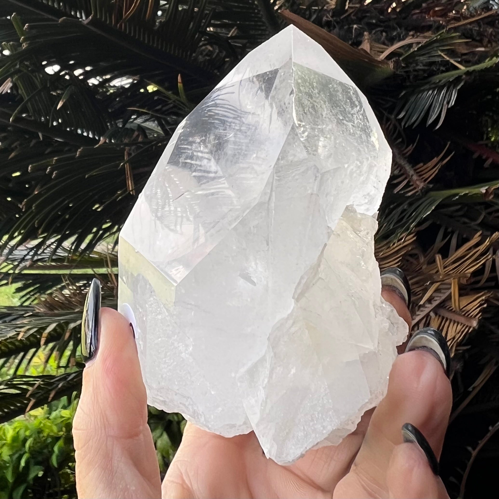 Clear Quartz Semi Raw Point
