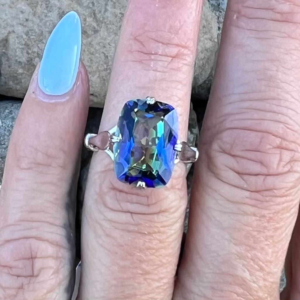 Mystic Blue Topaz ~ Sterling Silver Ring ~ 6