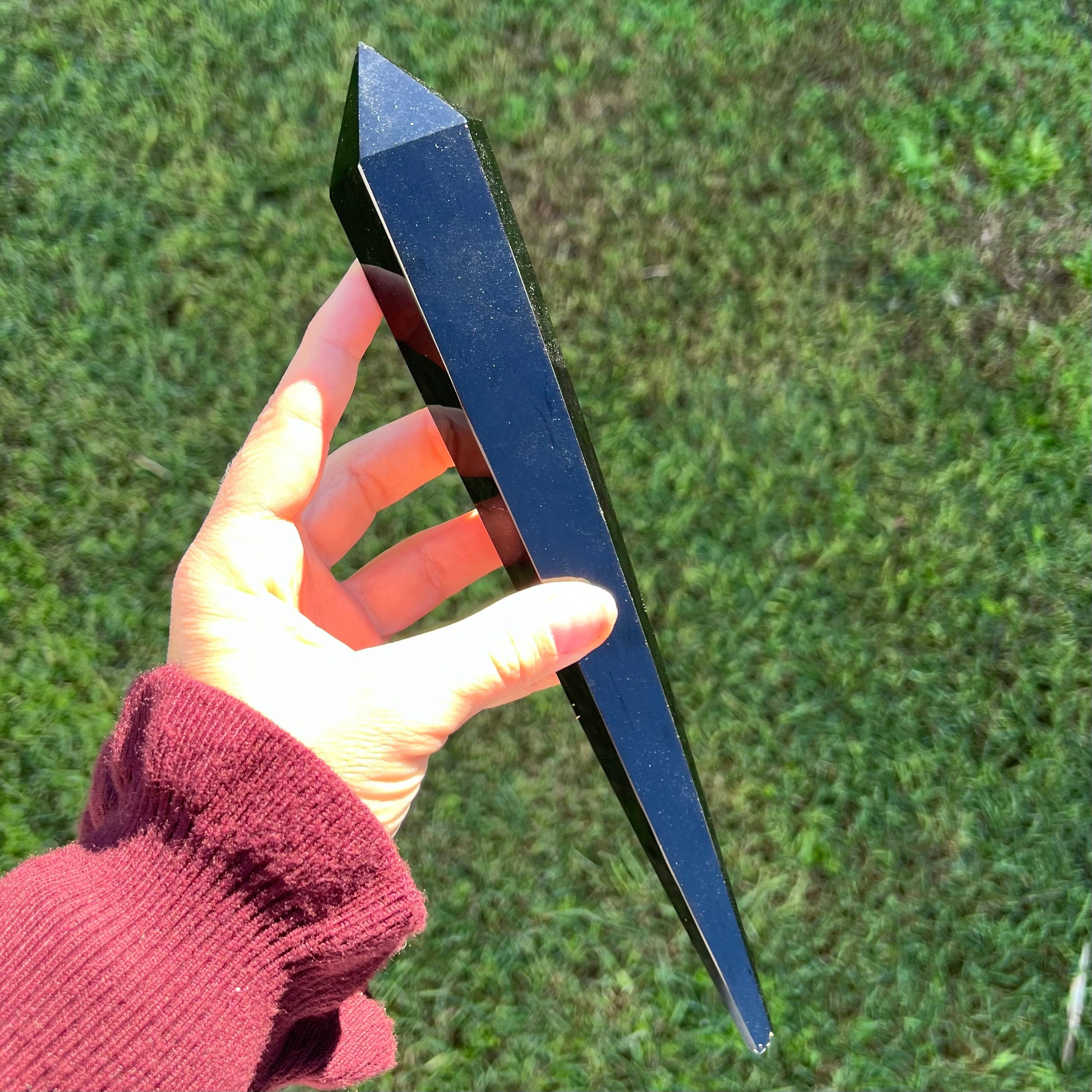 Black Tourmaline Large Double Terminated Wand
