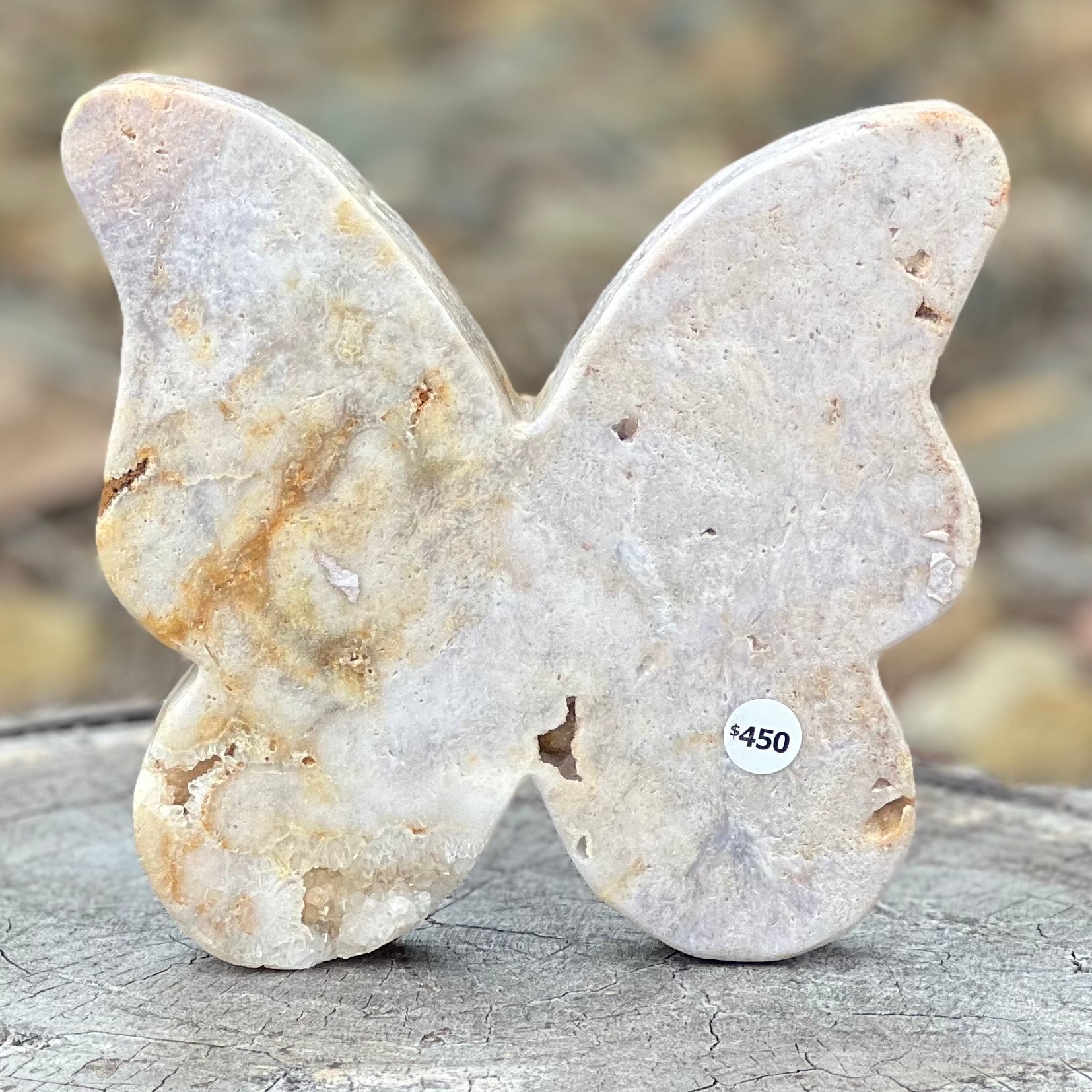Pink Amethyst ~ Heart Healer ~ Standing Butterfly