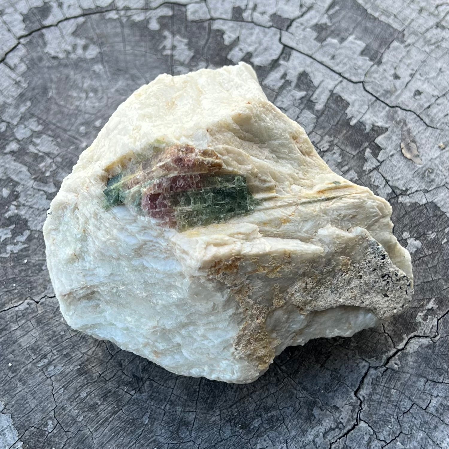 Multicolour Tourmaline in Matrix