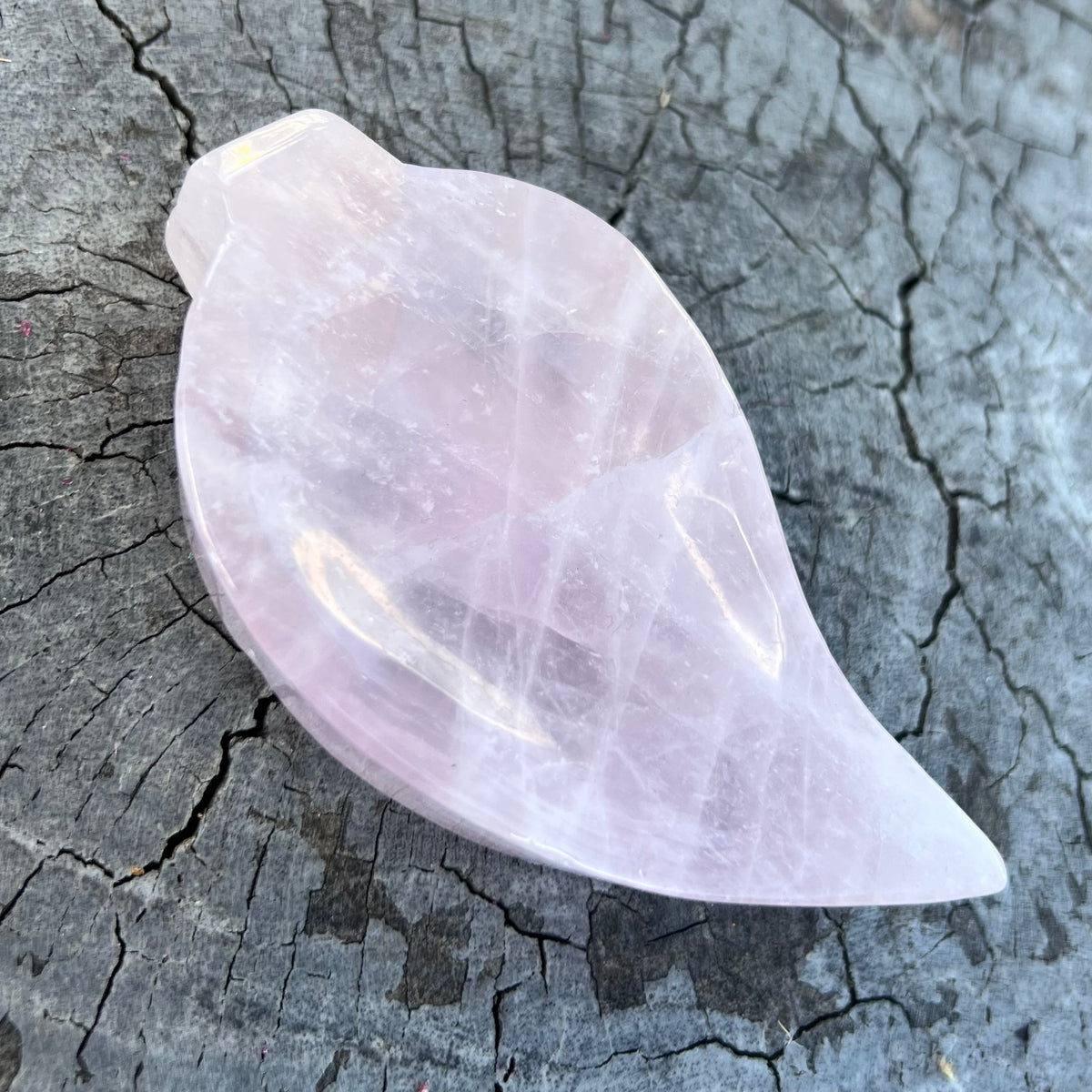 Rose Quartz Leaf Trinket Bowl – Muse Crystals & Mystical Gifts
