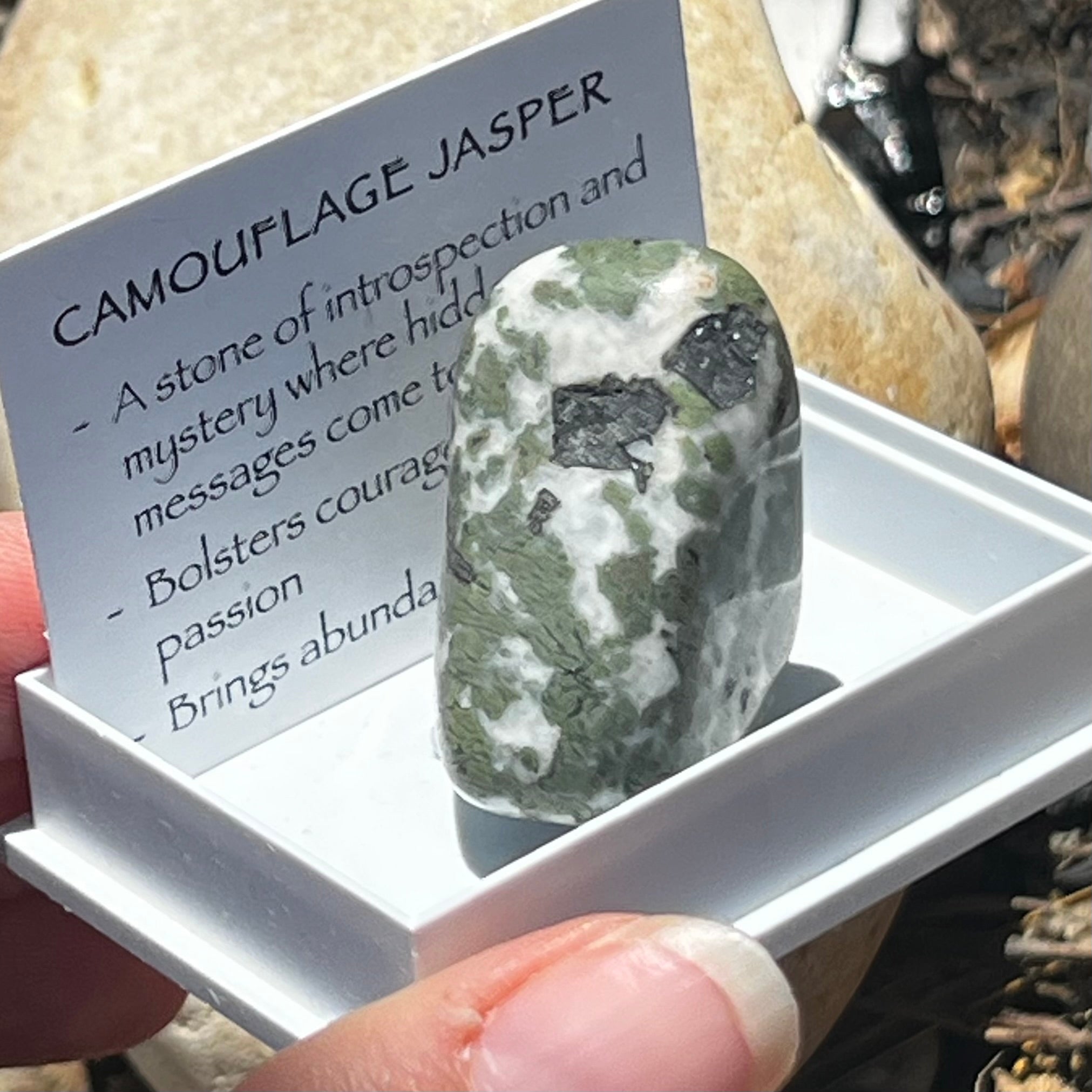 Camouflage Agate ~ Specialty Boxed Crystal