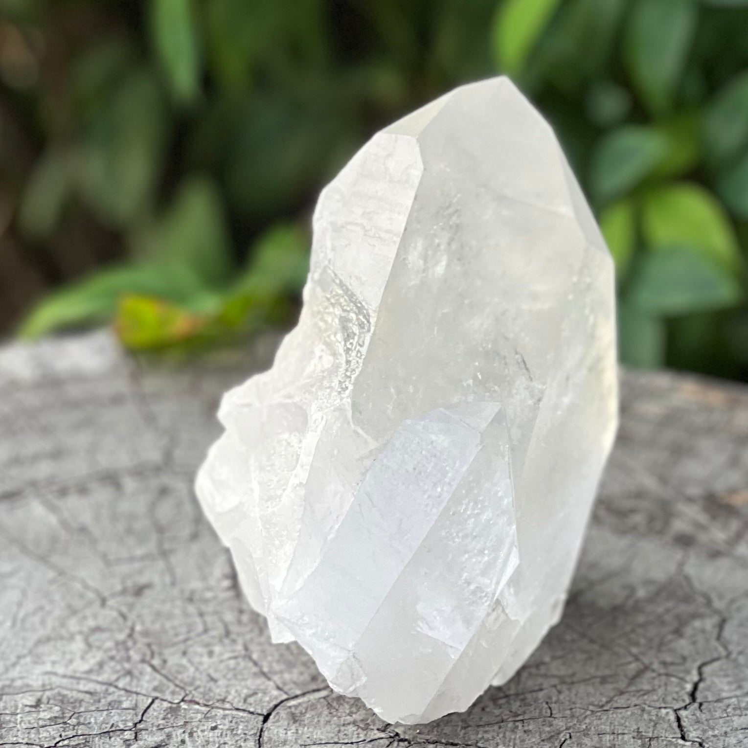 Clear Quartz Semi Raw Point