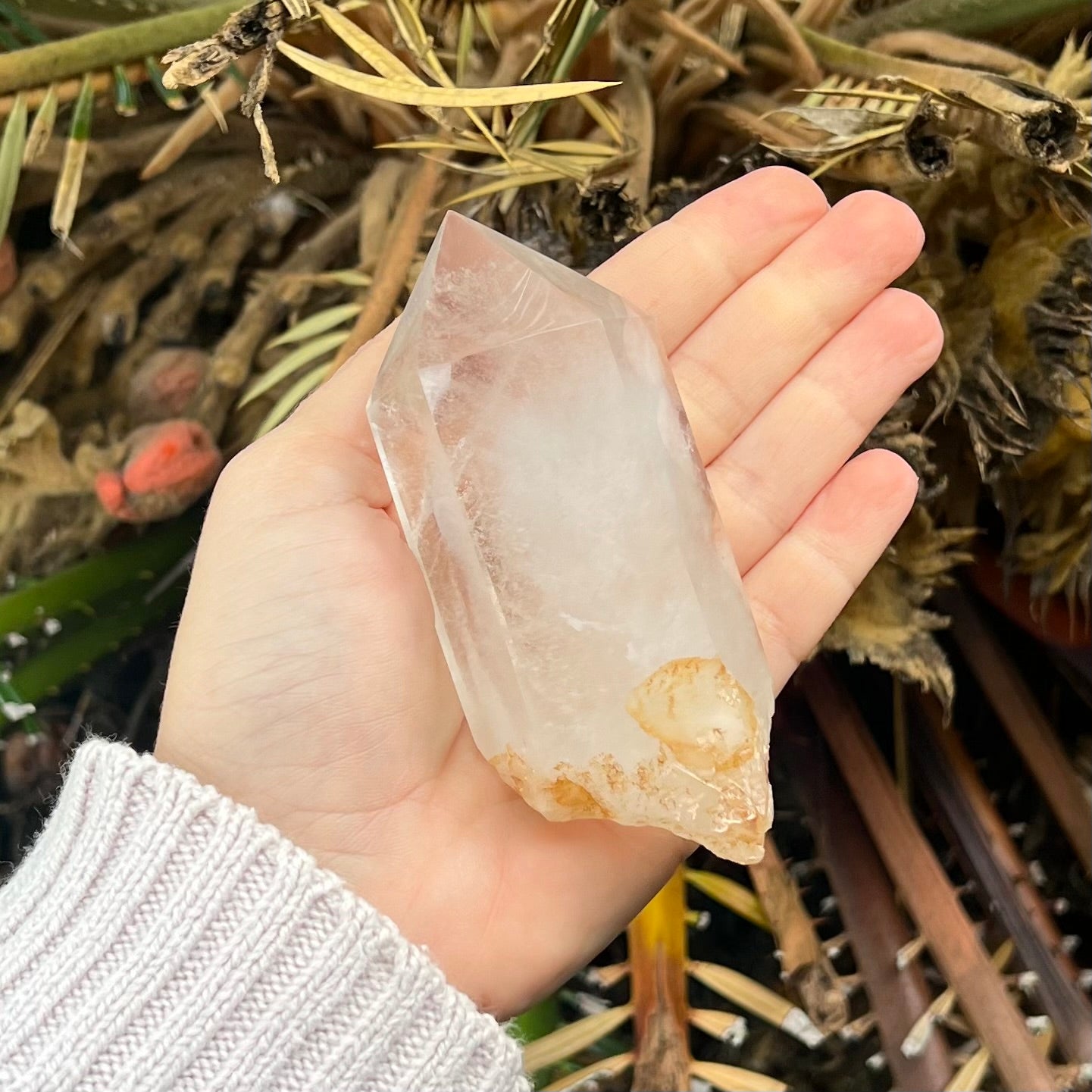 Clear Quartz Semi Raw Point