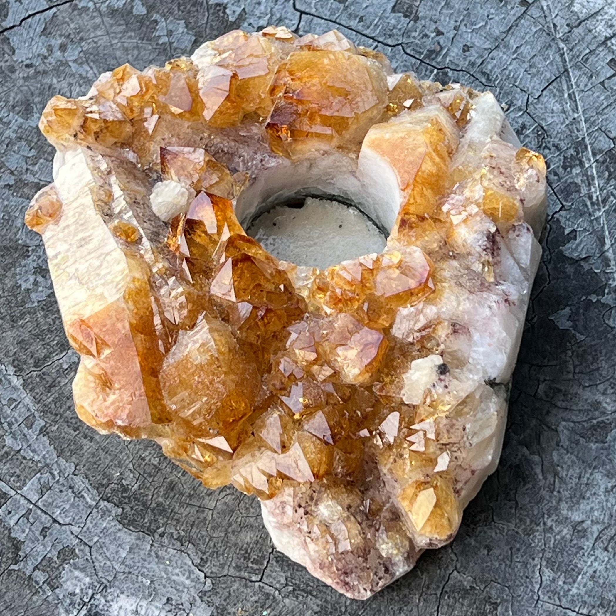 Citrine Tea Light Candle Holder