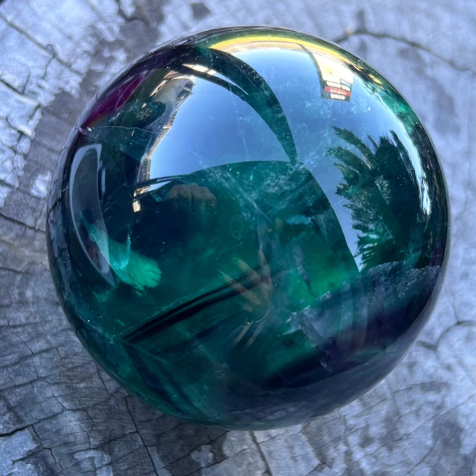 Rainbow Fluorite Sphere