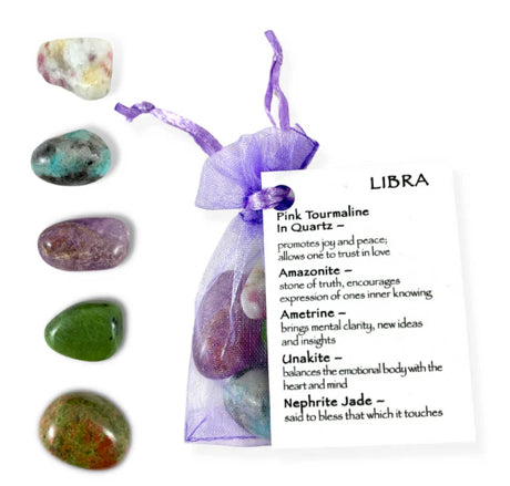 Libra Zodiac Tumble Stone Bag