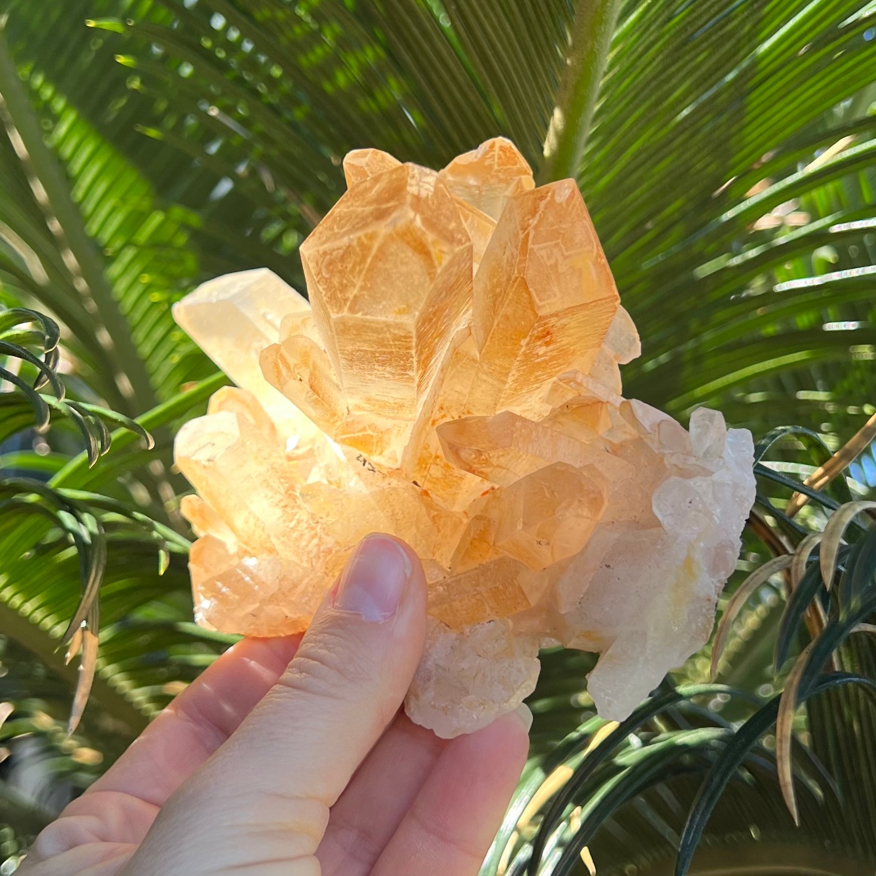 Tangerine Quartz Natural Raw Cluster