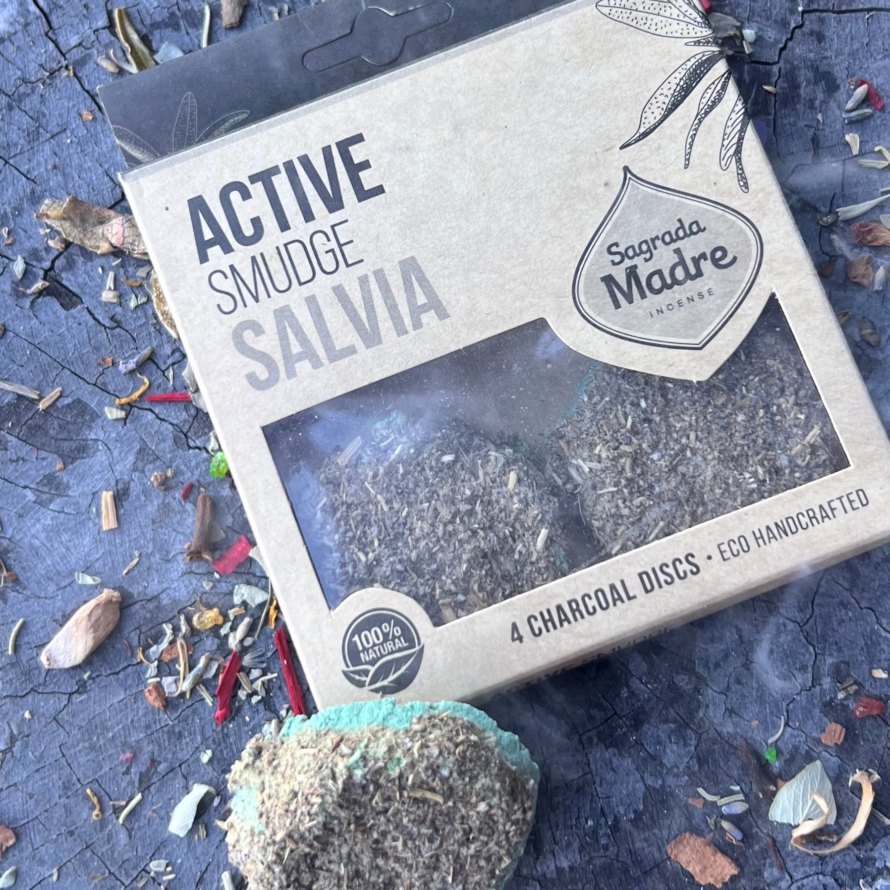 White Sage Charcoal Smudge Bomb Discs