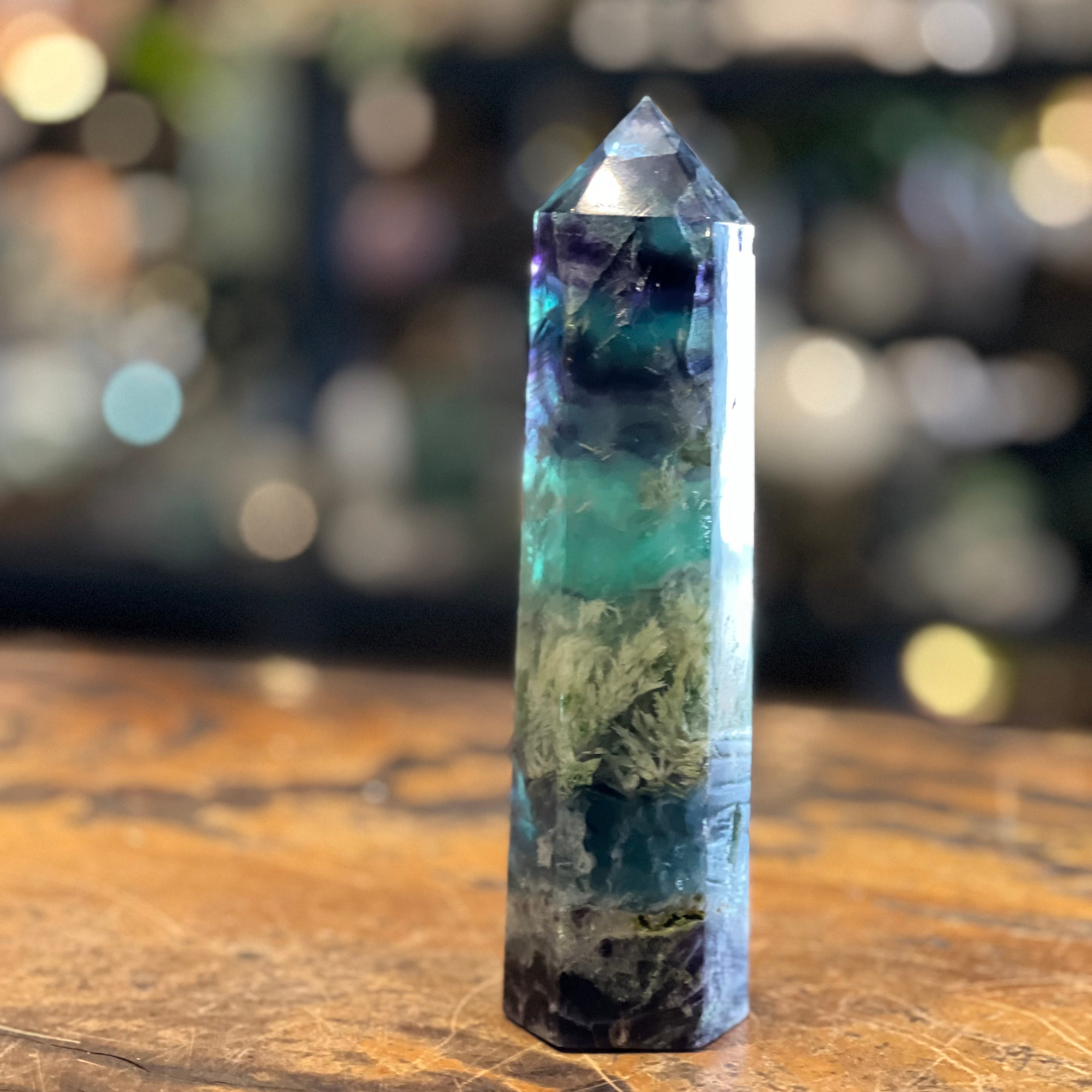 Rainbow Snowflake Fluorite Generator Point