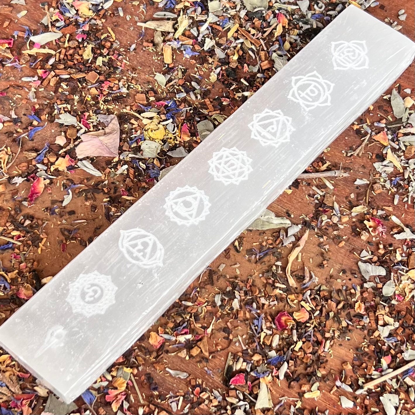Selenite Chakra Wand & Incense Burner