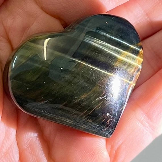 Blue Tiger Eye Heart ~ Specialty Crystal ~ 2