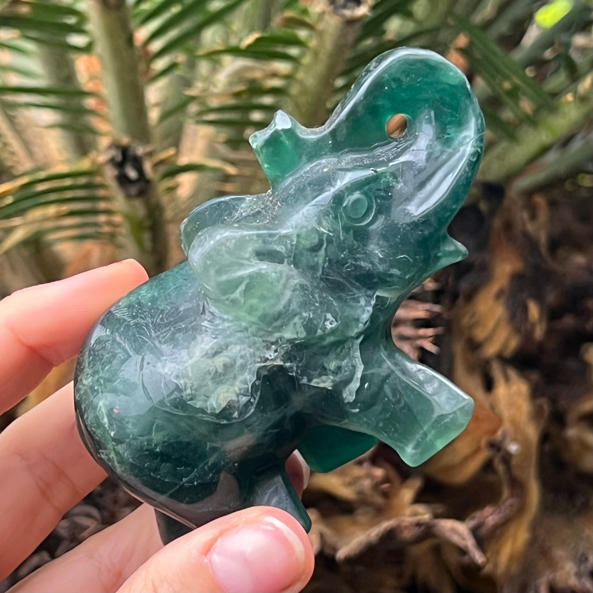 Lucky Elephant ~ Green Fluorite
