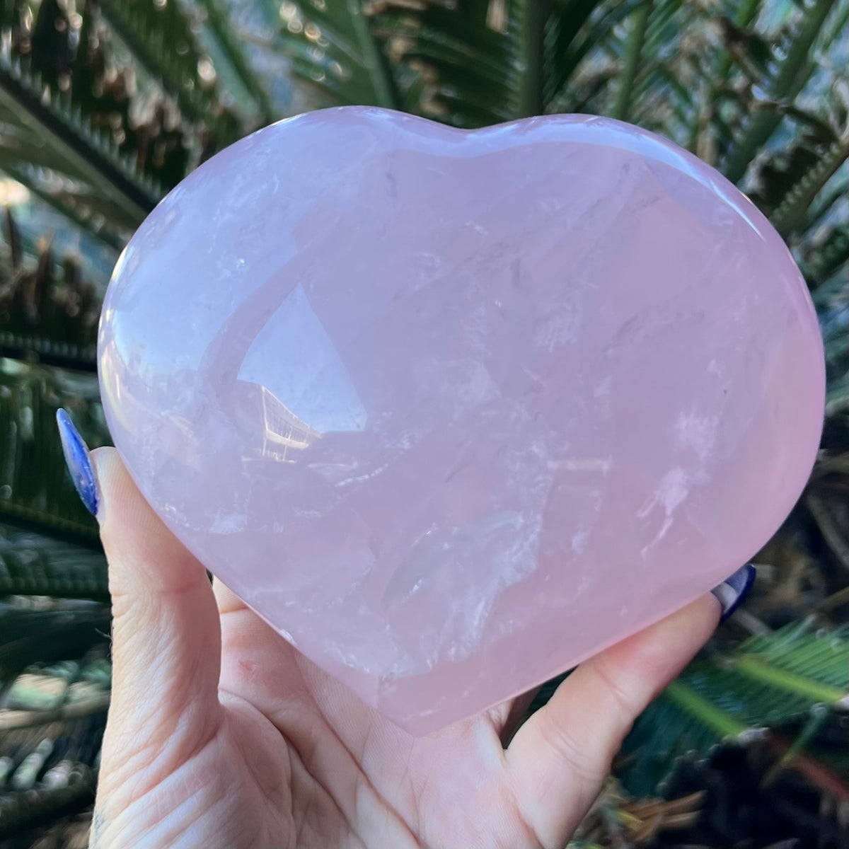 Rose Quartz Extra Large Heart – Muse Crystals & Mystical Gifts