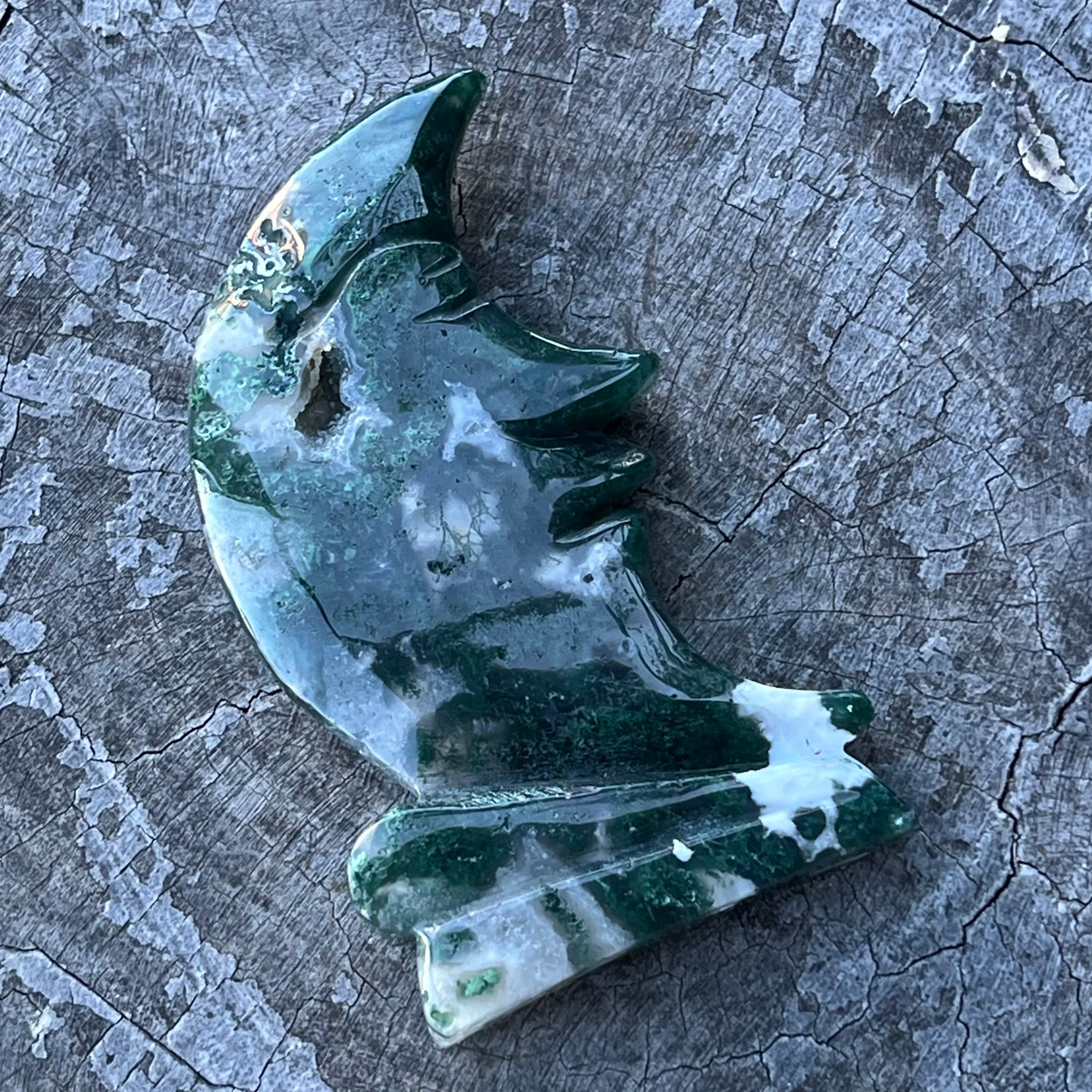 Moss Agate Moon