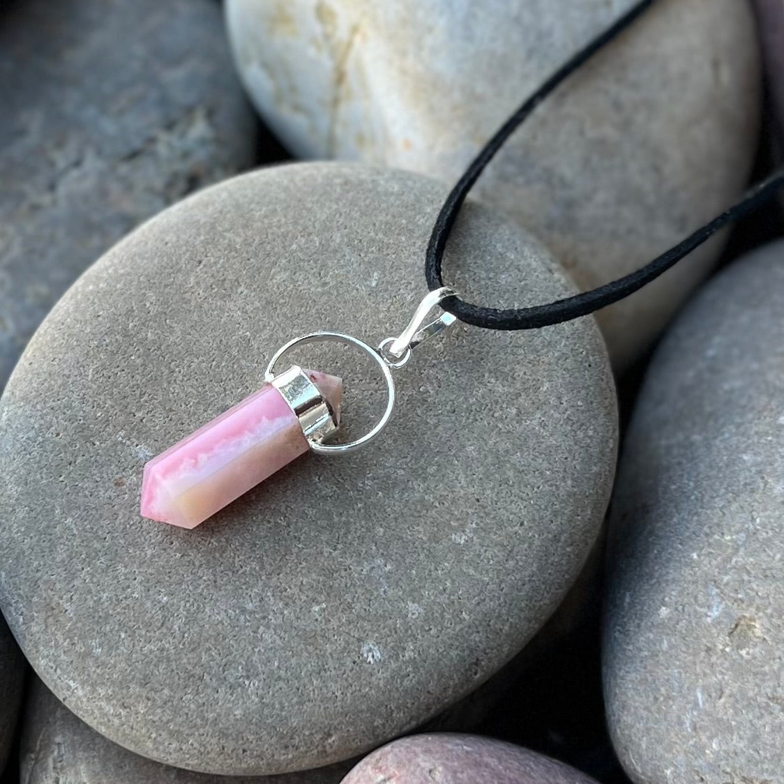 Pink Opal ~ Double Terminated Pendant
